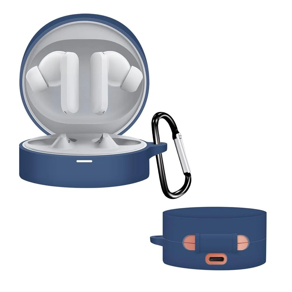 DL3 Mobilak Compatible with NOTHING CMF Buds Pro Case Cover, Soft Silicone Shockproof Protective Case Wireless Earbuds with Carabiner, Front LED Visible
