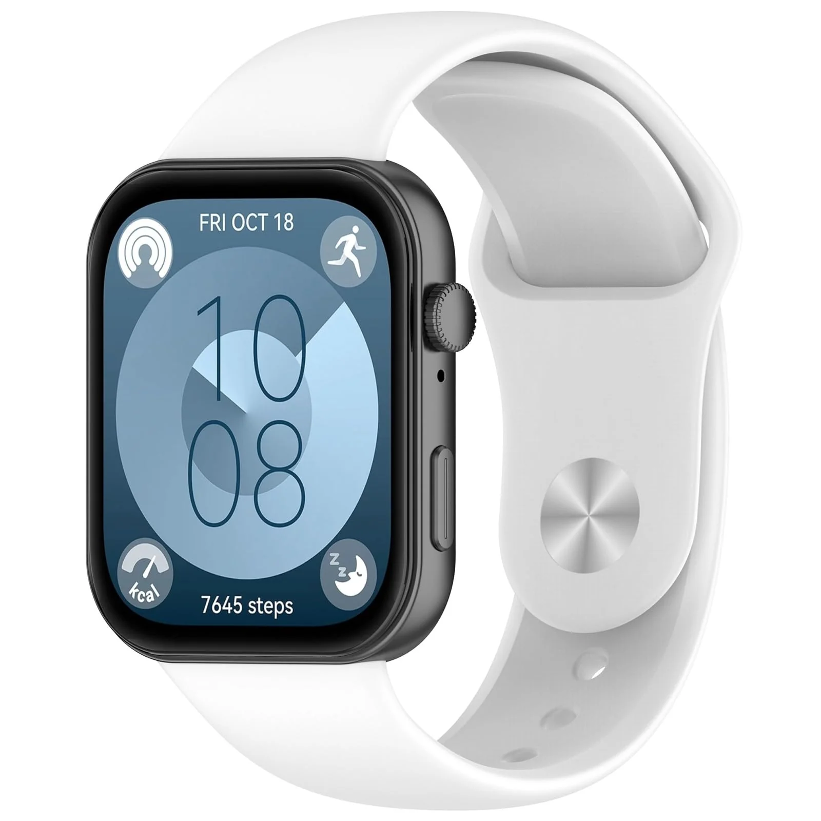 DL3 Mobilak Silicone Strap Compatible with Huawei Watch Fit 3/Watch Fit 4 Pro/Fit 4 Sports Strap for Men Women Breathable Soft Replacement Strap Adjustable Waterproof Sports Straps - White