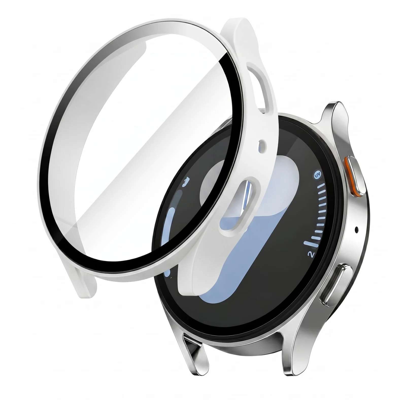 Samsung Galaxy Watch 6 44mm — DL3 MOBILAK Full-Coverage Watch Case with Tempered Glass for Samsung Galaxy Watch 6 44 mm