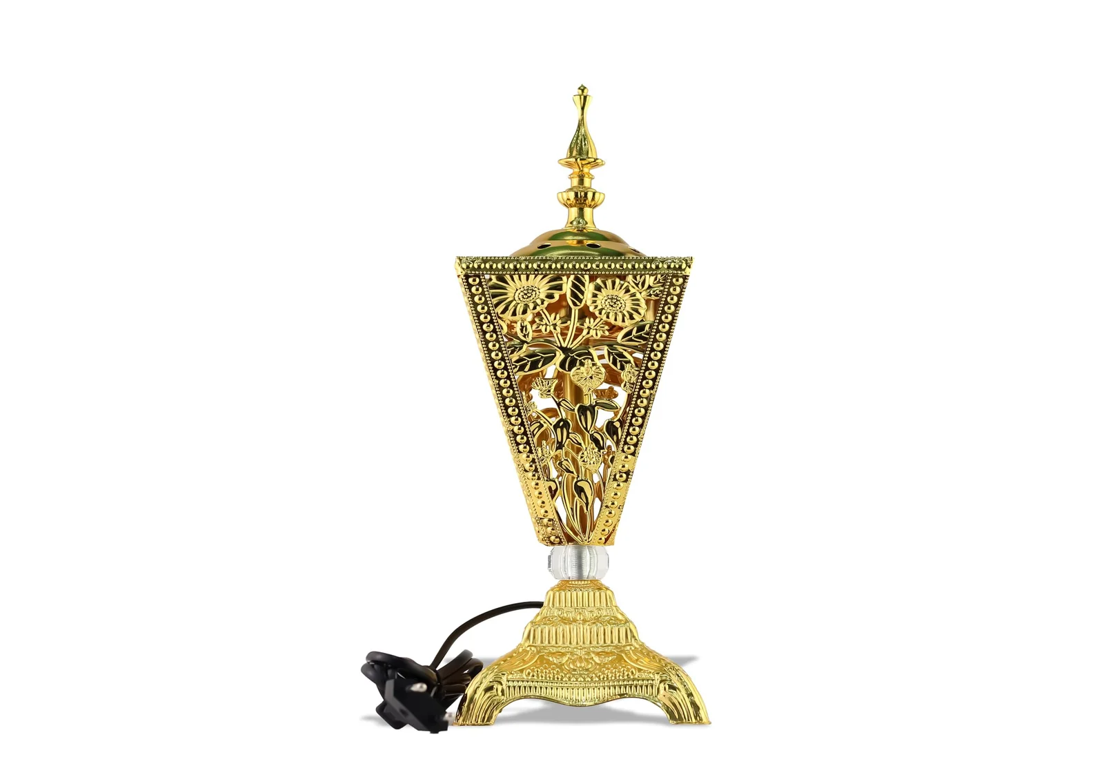 Arabian Electric Incense Burners metal Vintage Arabic Burner,Middle Eastern Incense Holder- Electric Incense Burner Bakhoor Suitable For Arabian Oud,Home, Hotel Decor (Style 2)