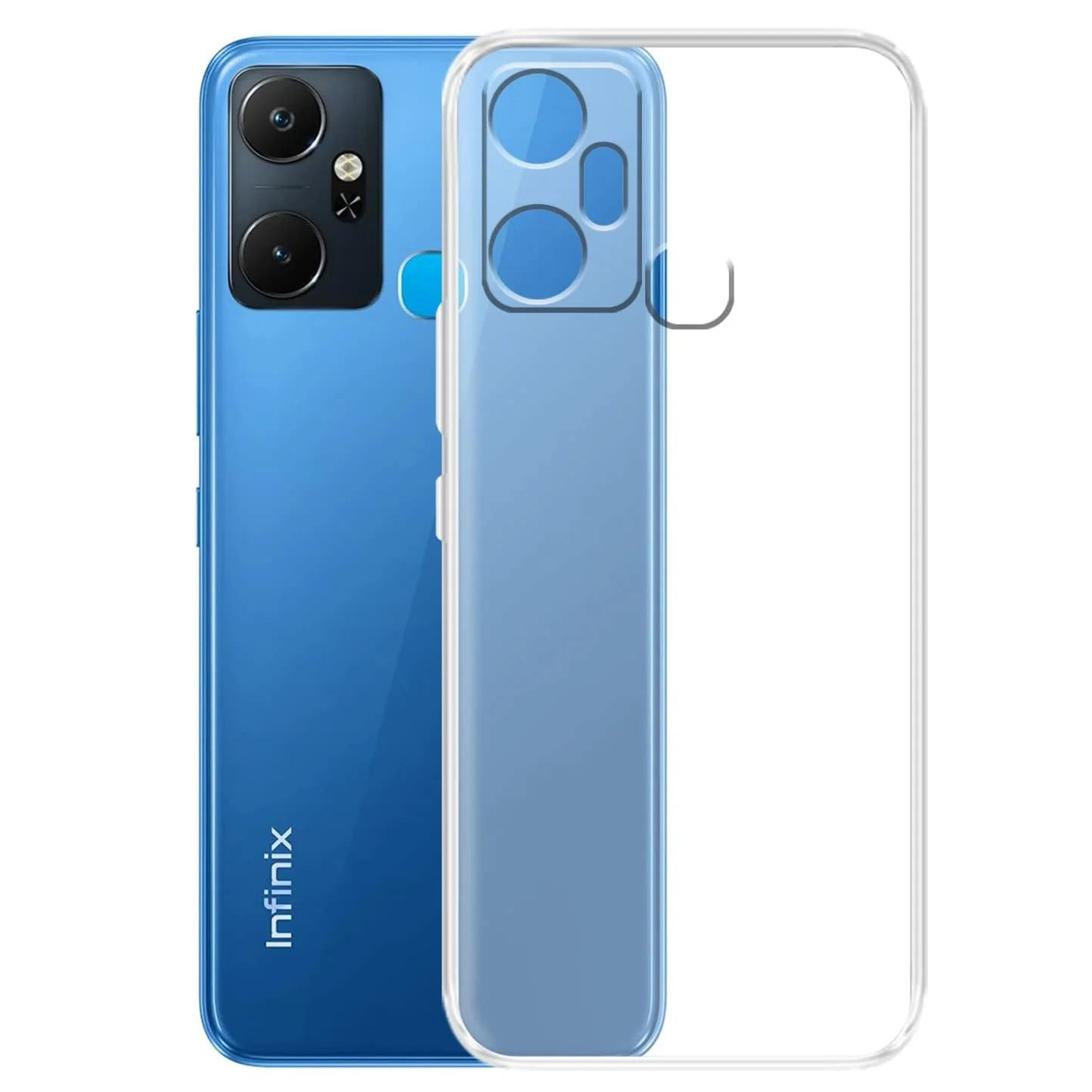 DL3 Mobilak Case Compatible with Infinix Smart 6 Plus X6823C Case Crystal Soft TPU Gel Case Flexible Silicone Anti-Scratch Camera Protection TPU Cover - Clear