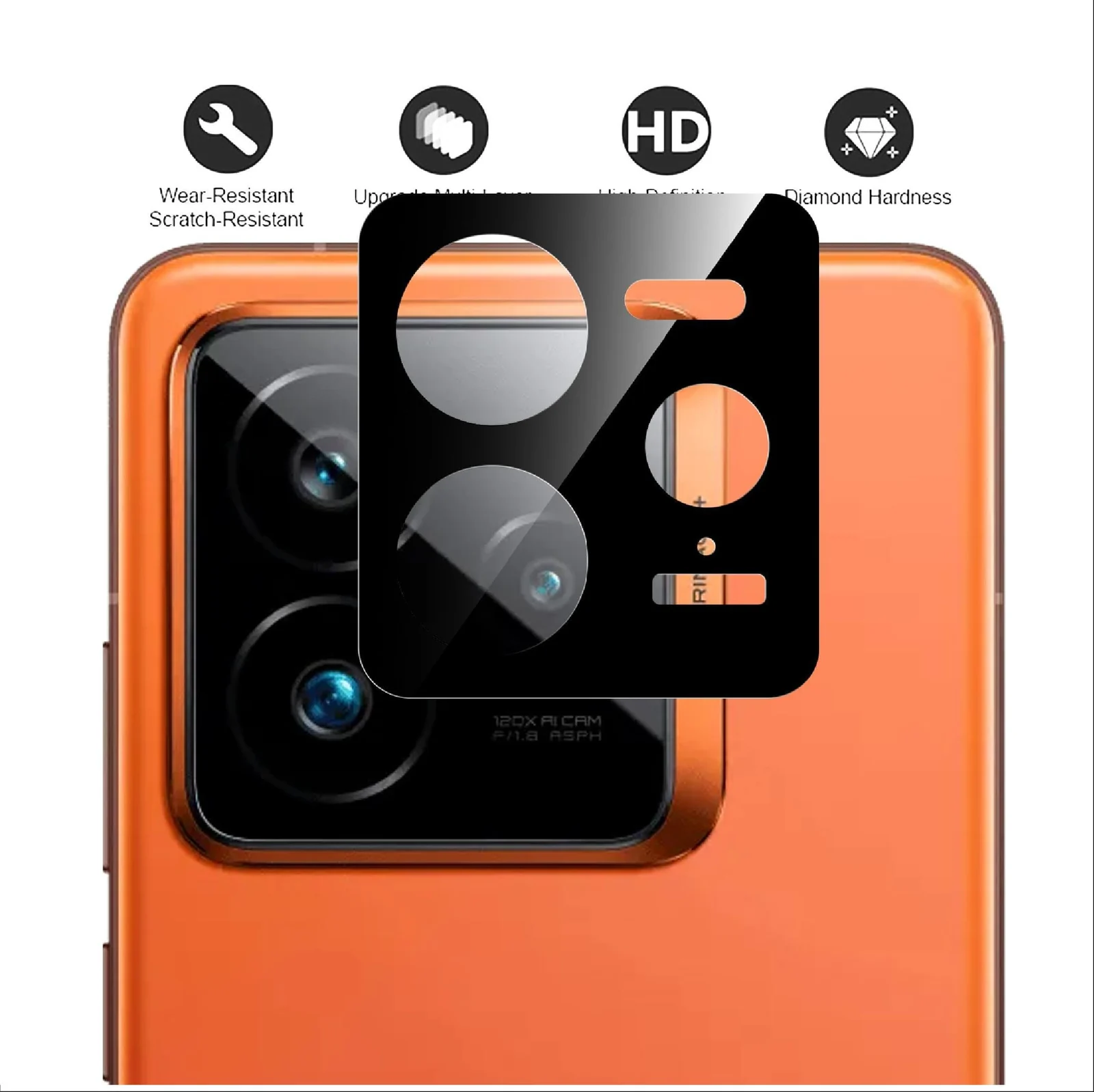 DL3 Mobilak realme GT 7 Pro/GT7 Pro 5G Camera Lens Protector Tempered Glass Screen Protector HD [Full Coverage][Anti-Scratch] Drop Protection Ultra Clear/Thin Lens Protector Case - Black