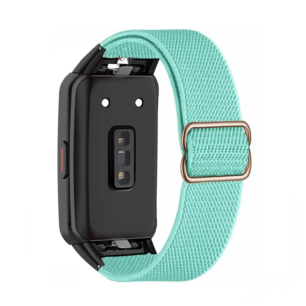 DL3 Mobilak Elastic Straps Compatible with Honor Band 6/Huawei Band 6 Pro/Huawei Band 6 Men Women, Adjustable Stretchy Bracelets Sport Nylon Replacement Bracelet - Mint Green
