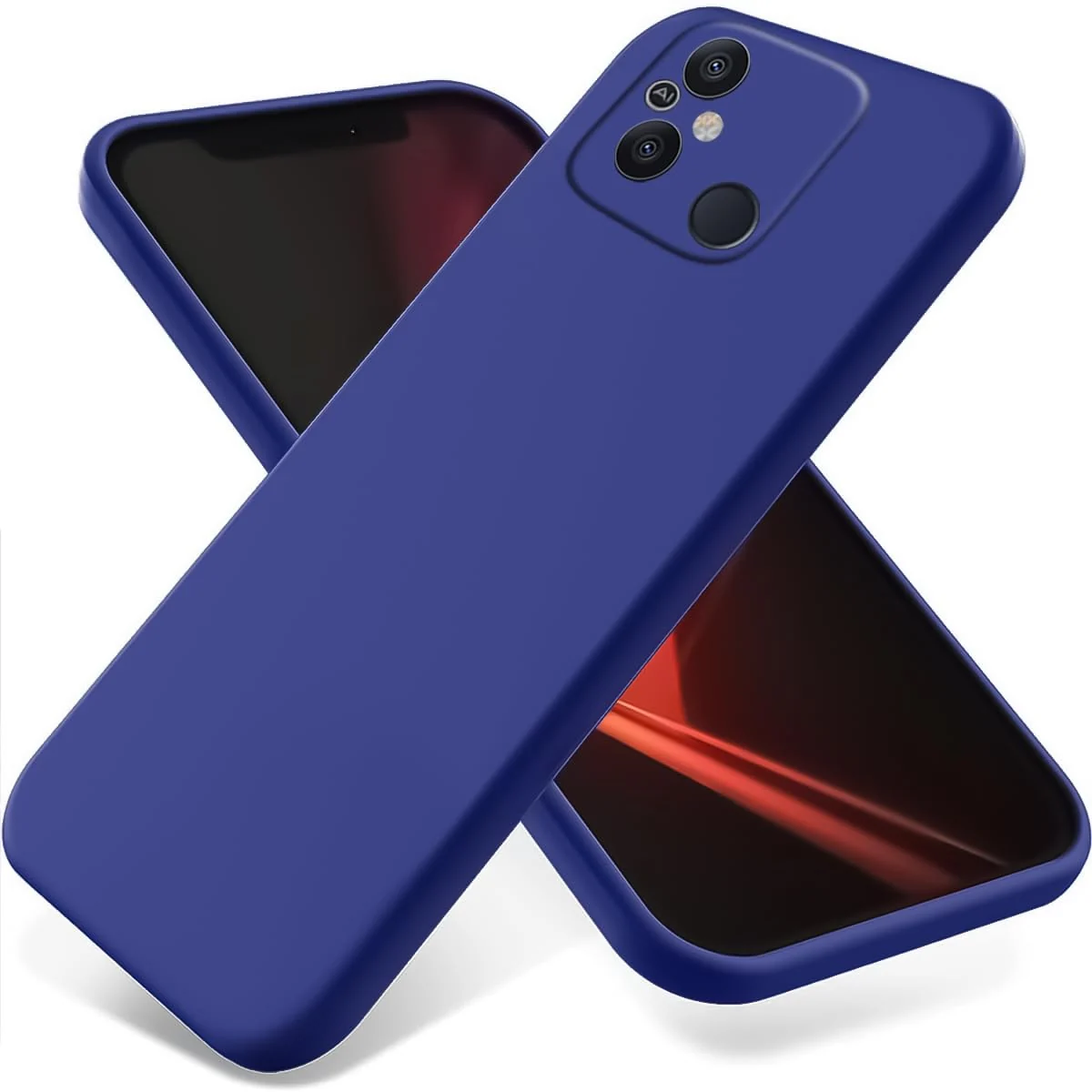 Dl3 Mobilak Xiaomi Redmi 12C Case,Soft Flexible Silicone Gel Rubber Bumper Cover,Full Body Shockproof Protective Phone Case (Black)