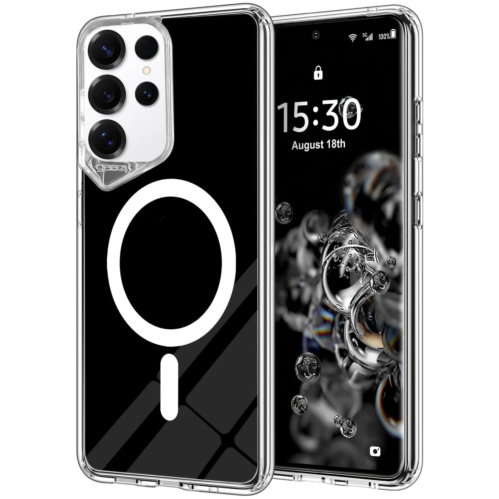 DL3 Mobilak Clear TPU Case for Samsung Galaxy S26 Ultra, Compatible with MagSafe accessories, Camera protection, Shock-absorbing protection - Black