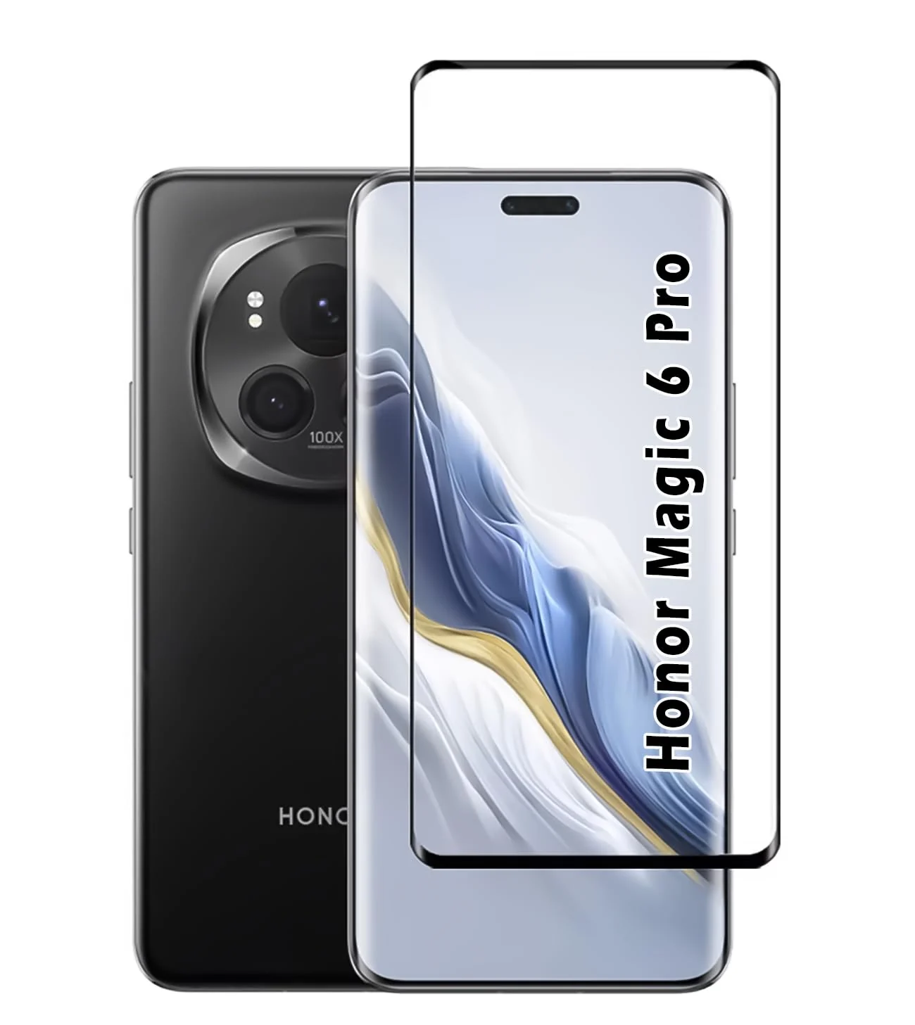 DL3 Mobilak Screen Protector for Honor Magic 6 Pro, Tempered Glass Screen Saver Premium HD Protective, Scratch Resistant, NO-Bubble, 9H Hardness, Full Coverage Film - Clear