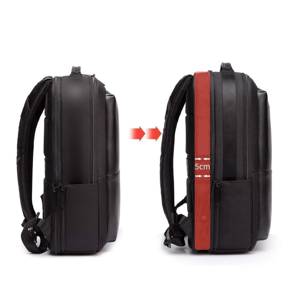 Mobigon 17 Inch Laptop Backpack Slim Durable Business Computer Travel Backpack with USB Charging Port, Lightweight Casual Bag Daypack for College Work Office Men Women, MacBooks, Surface - Black