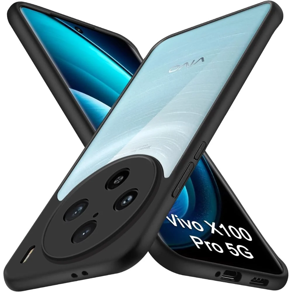 DL3 Mobilak Clear TPU Case for vivo X100 Pro 5G, Camera protection, Shock-absorbing protection, Scratch-resistant surface - Black