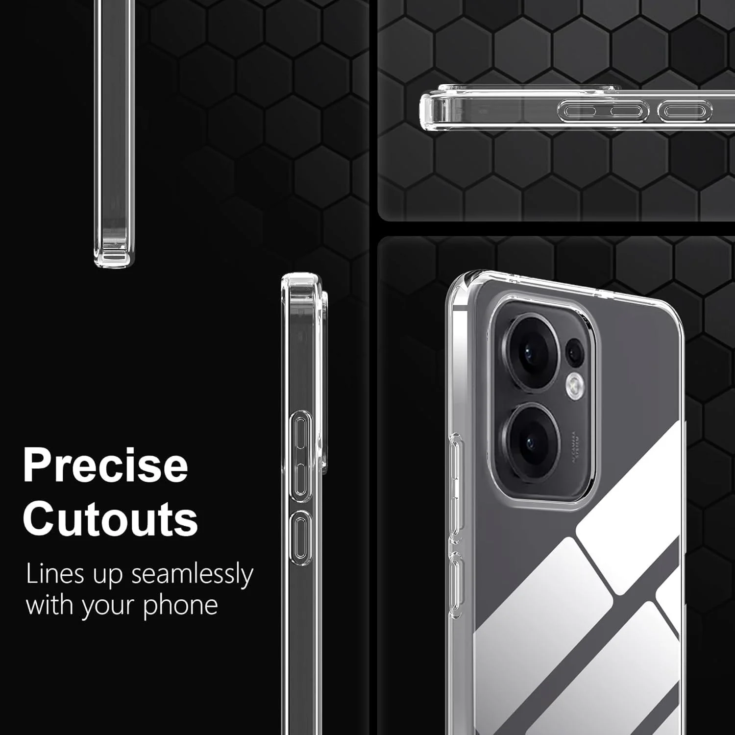DL3 Mobilak Case Compatible with OPPO Reno 13F 4G/5G Case Crystal Soft TPU Gel Case Flexible Silicone Anti-Scratch TPU Cover - Clear