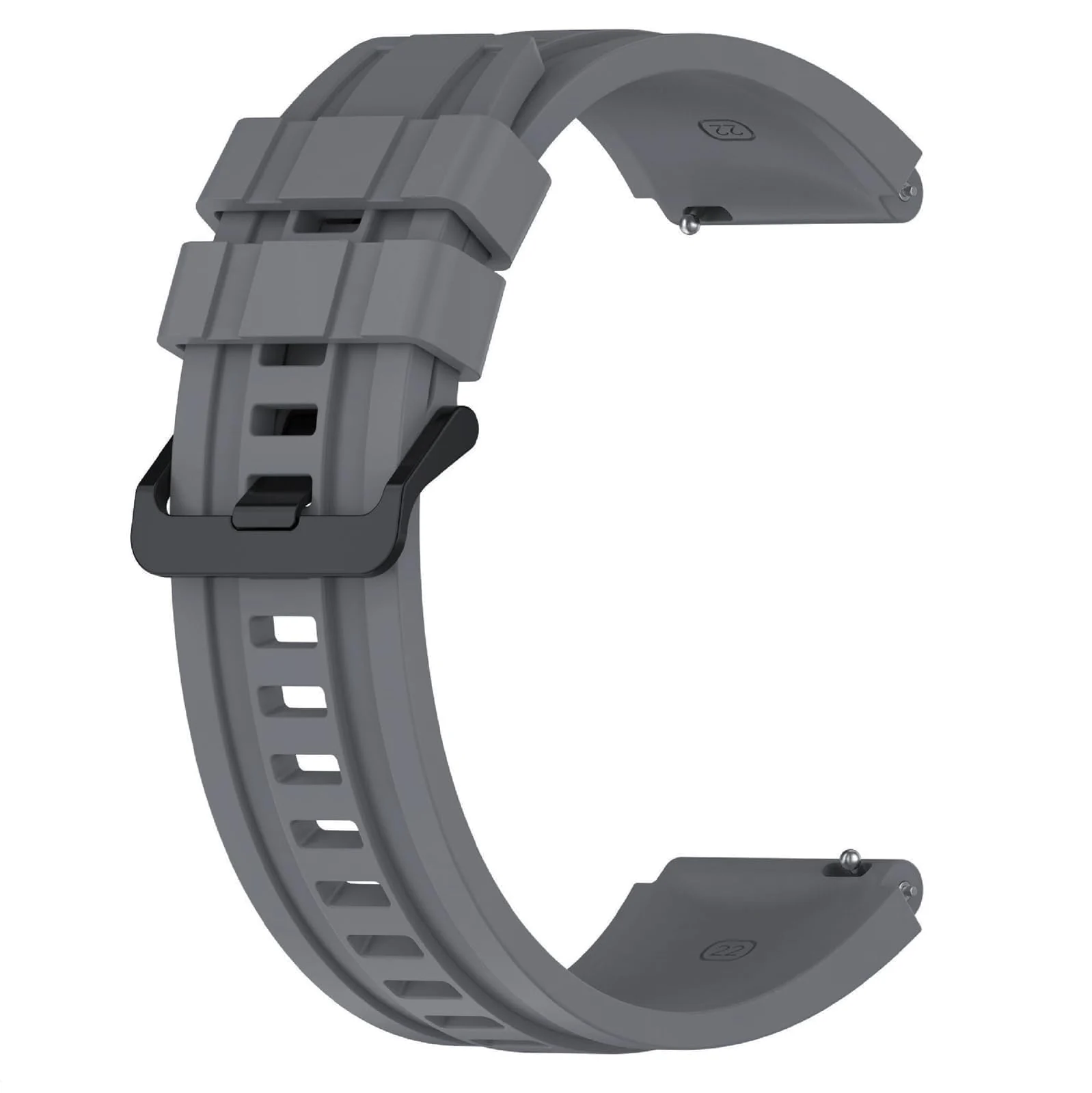 22MM Band Compatible with Huawei Watch GT7 GT6 GT5 GT4 46MM/Watch 4 3 Pro/GT7 GT6 GT5 GT4 Pro/Watch 4 3/GT3 46mm/GT2 46mm/GT 2e/GT Runner, 22MM Silicone Replacement Wristband Strap - Gray