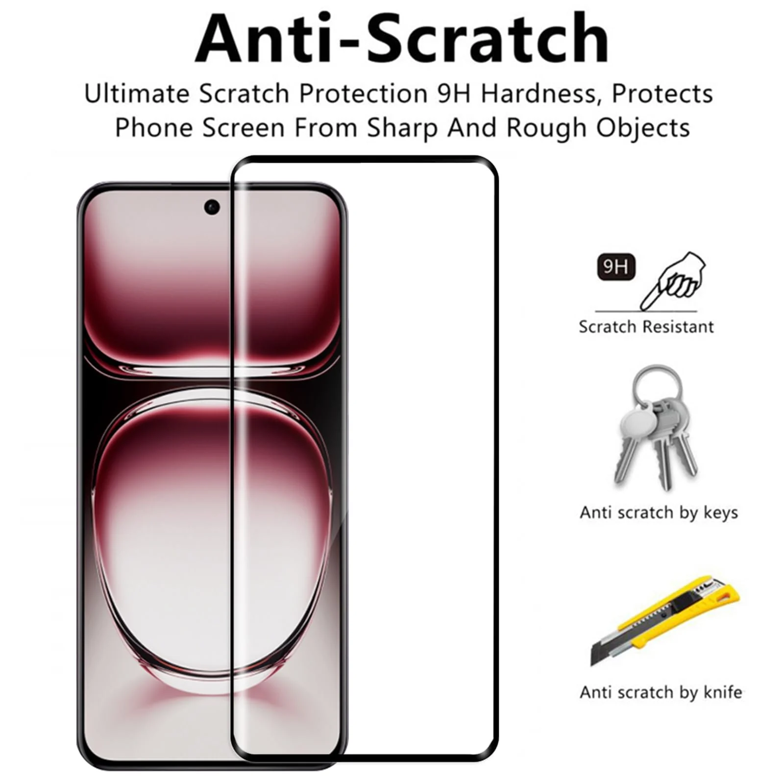DL3 Mobilak Screen Protector for OPPO Reno 12 PRO, Tempered Glass Screen Saver Premium HD Protective, Scratch Resistant, NO-Bubble, 9H Hardness, Full Coverage Film - Clear
