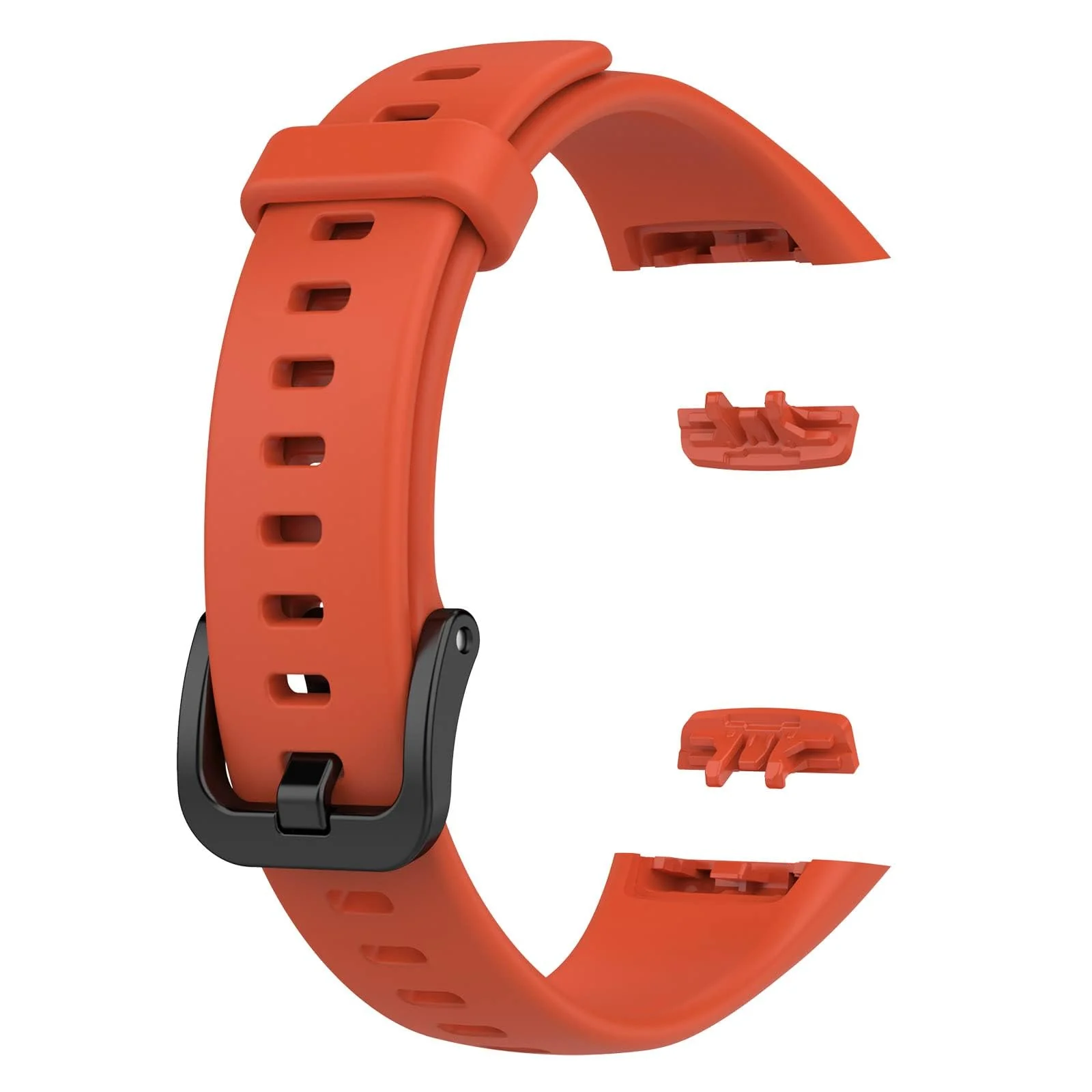 DL3 Mobilak Bracelet Compatible With Huawei Band 6/Honor Band 6/Band 6 Pro/Band 6 NFC Wristbands for Men Women, Silicone Strap, Waterproof Sports Replacement Straps - Orange