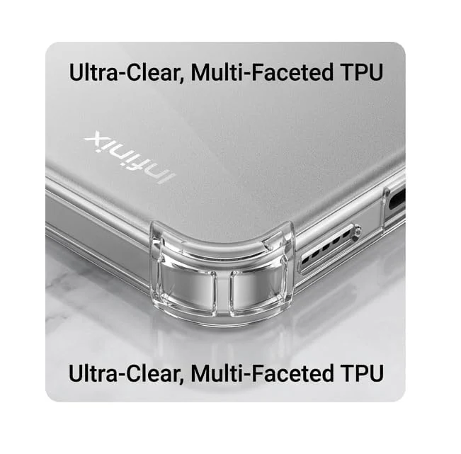 DL3 Mobilak Case Compatible with Infinix Note Edge 5G, Cover SiliconeTransparent TPU Gorilla Anti-shock Protector Camera Shockproof Corners - Clear