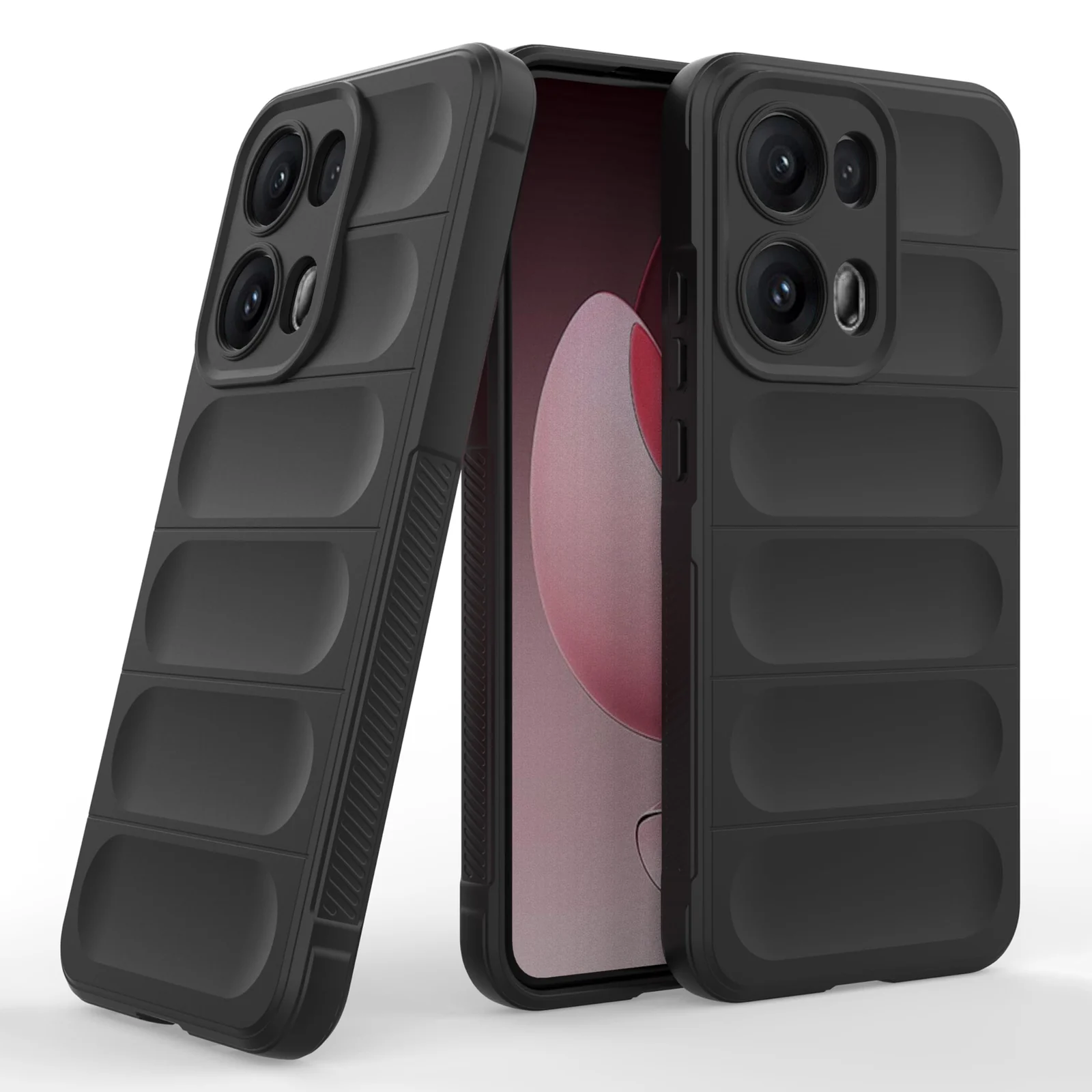 DL3 Mobilak Flexible Silicone and TPU Protective Case with Camera Protection for OPPO Reno 13 Pro 5G - Black