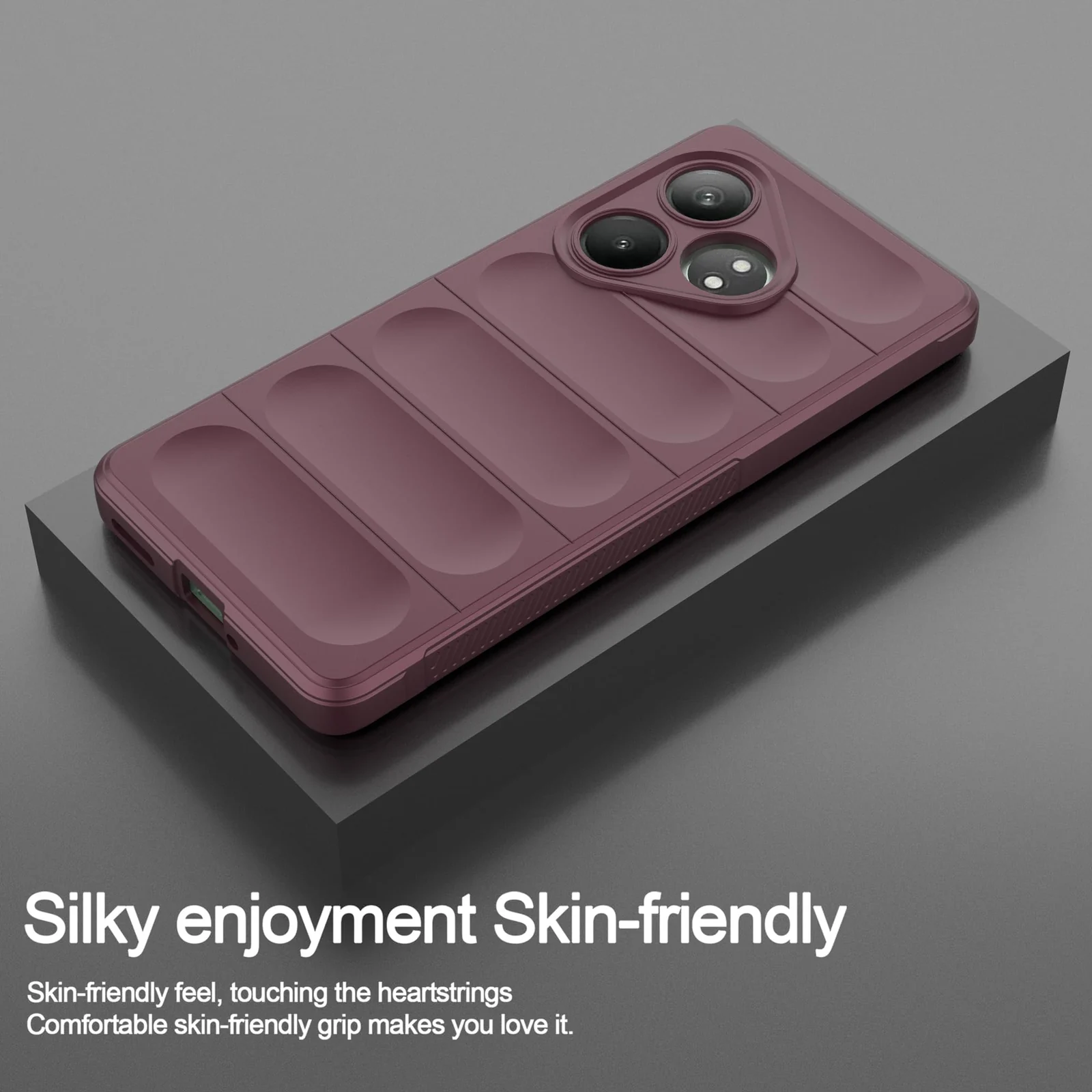 DL3 Mobilak Flexible Silicone and TPU Protective Case with Camera Protection for realme GT6 / GT Neo6 / GT Neo 6 SE / GT 6T - Wine Red