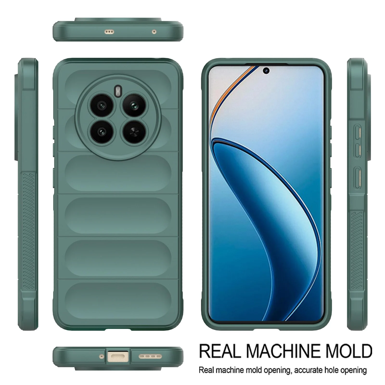DL3 Mobilak Soft Silicone Protective Case for realme 12 Pro / realme 12 Pro Plus with Camera Protection and Shockproof Design - Green