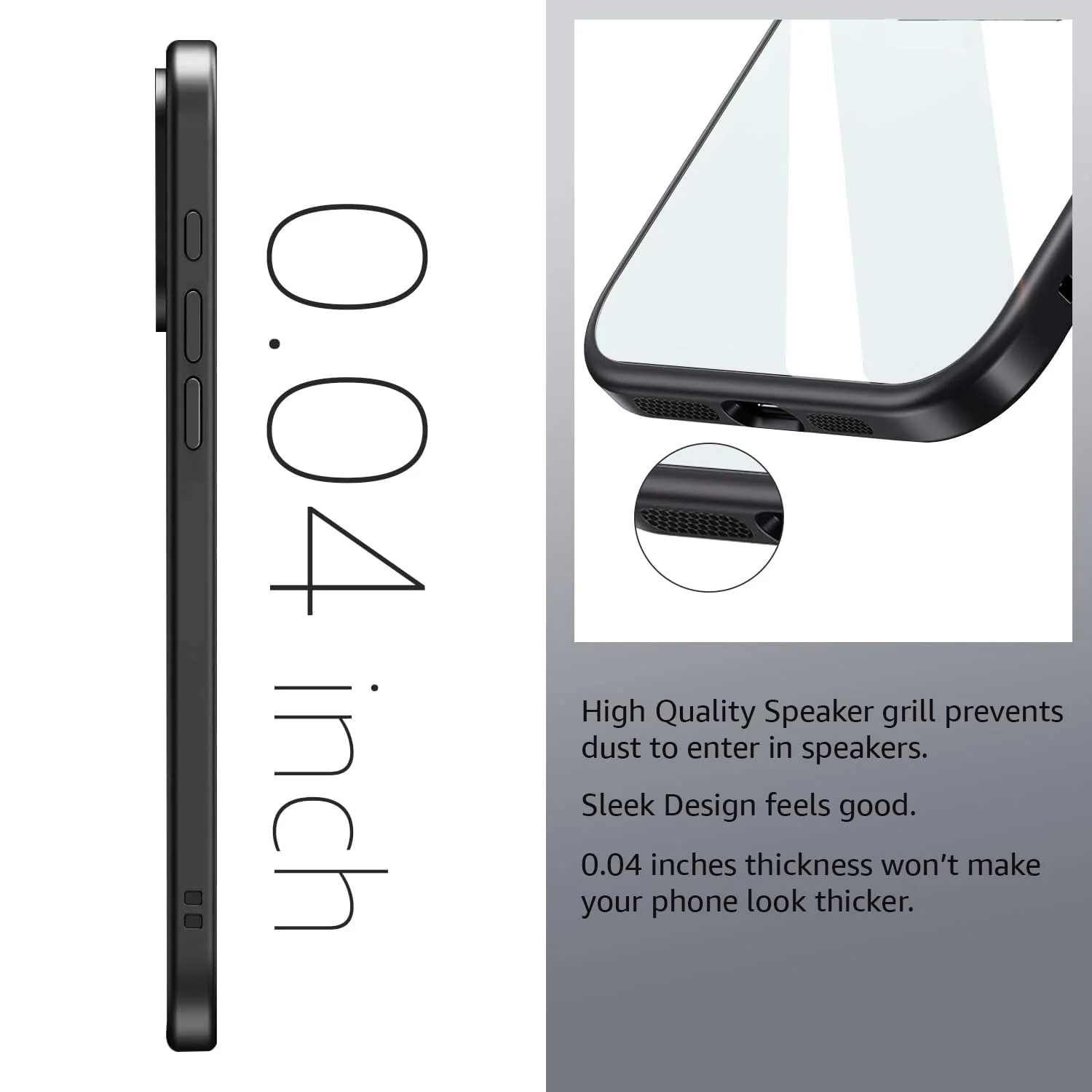 DL3 Mobilak Clear TPU Case for iPhone 15 + Plus / iPhone 14 Plus 6.7-Inch, Camera protection, Shock-absorbing protection, Scratch-resistant surface - Black