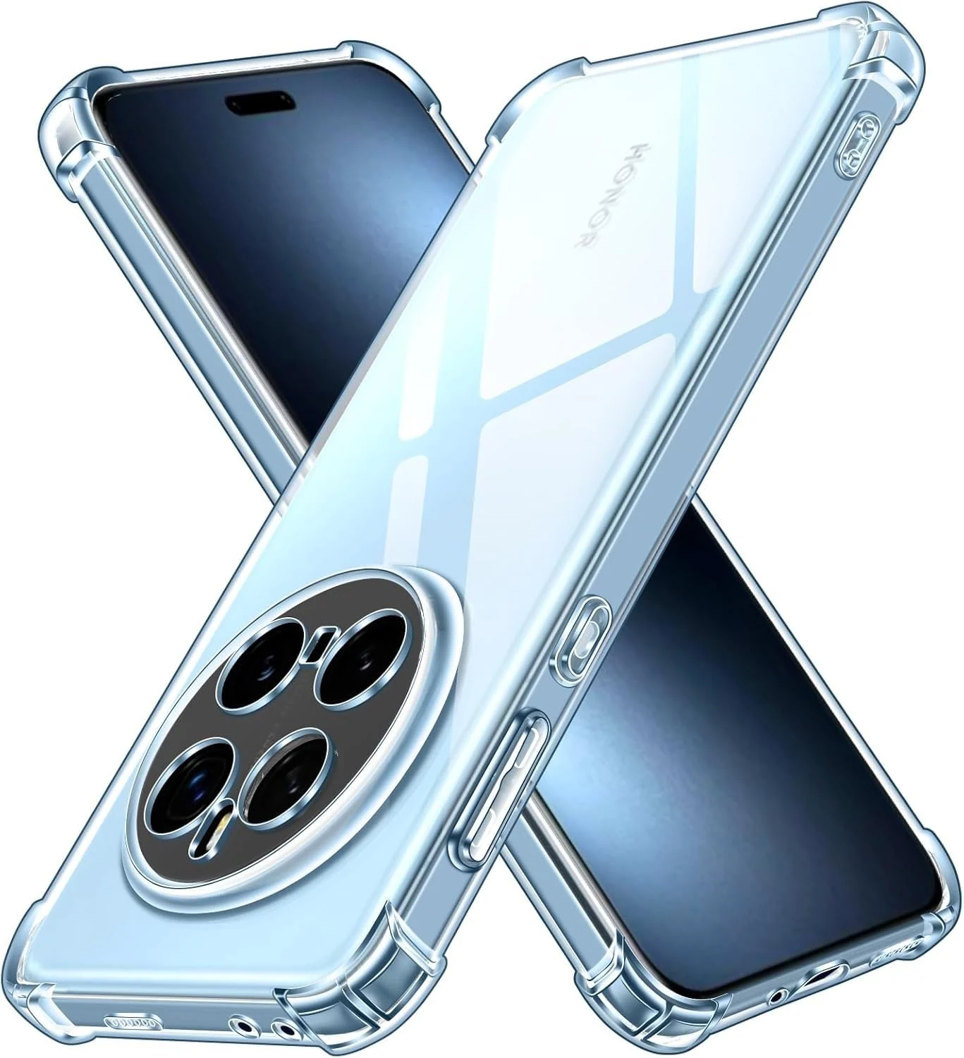DL3 Mobilak Clear TPU Protective Case for Honor Magic7 Pro 5G with Camera Protection and Shockproof Design - Clear