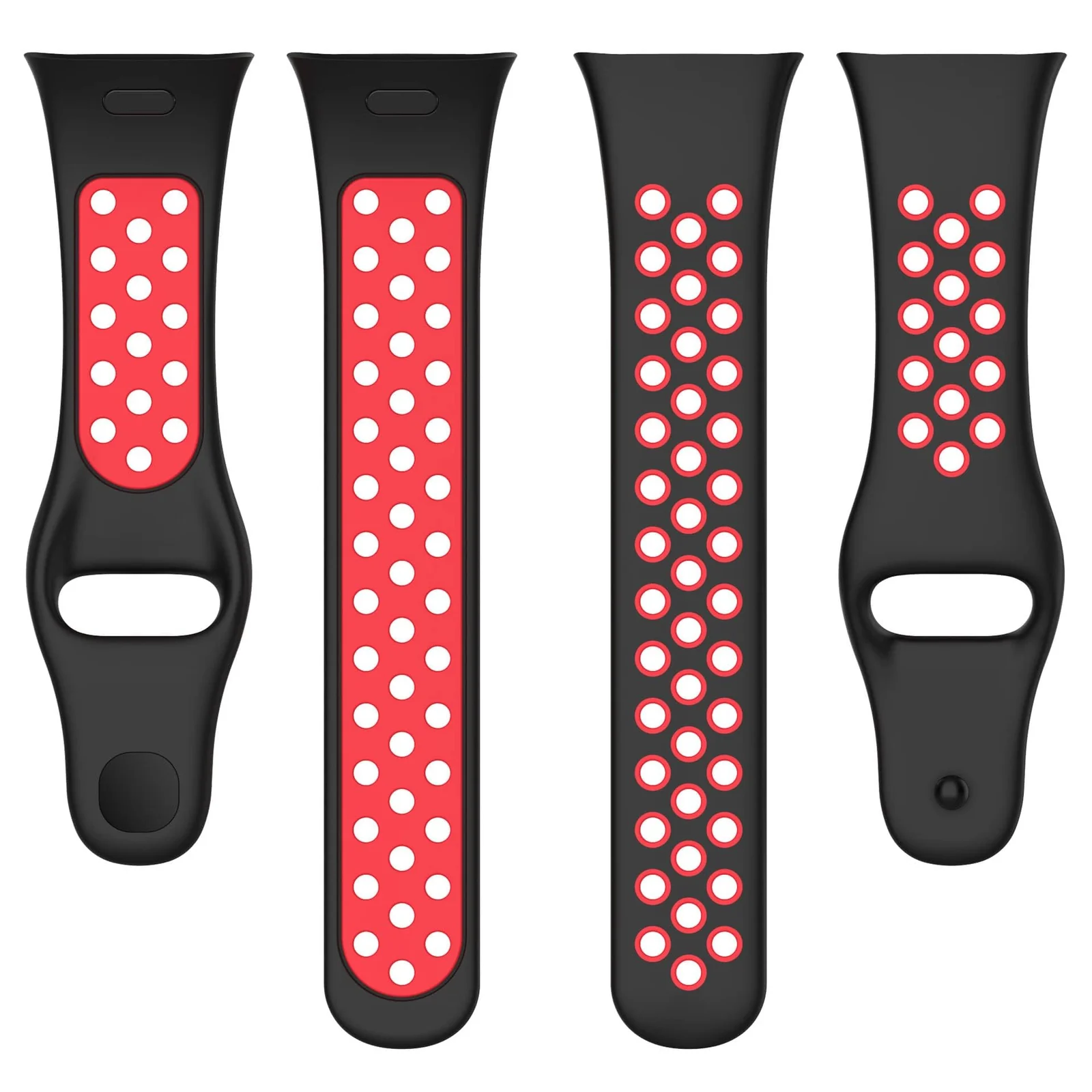 DL3 Mobilak Strap For Xiaomi Redmi Watch 3 (Not for Redmi Watch 3 Lite/Active), [Breathable] Soft Silicone Strap, Two Tone Band, Silicone Replacement Strap - Black