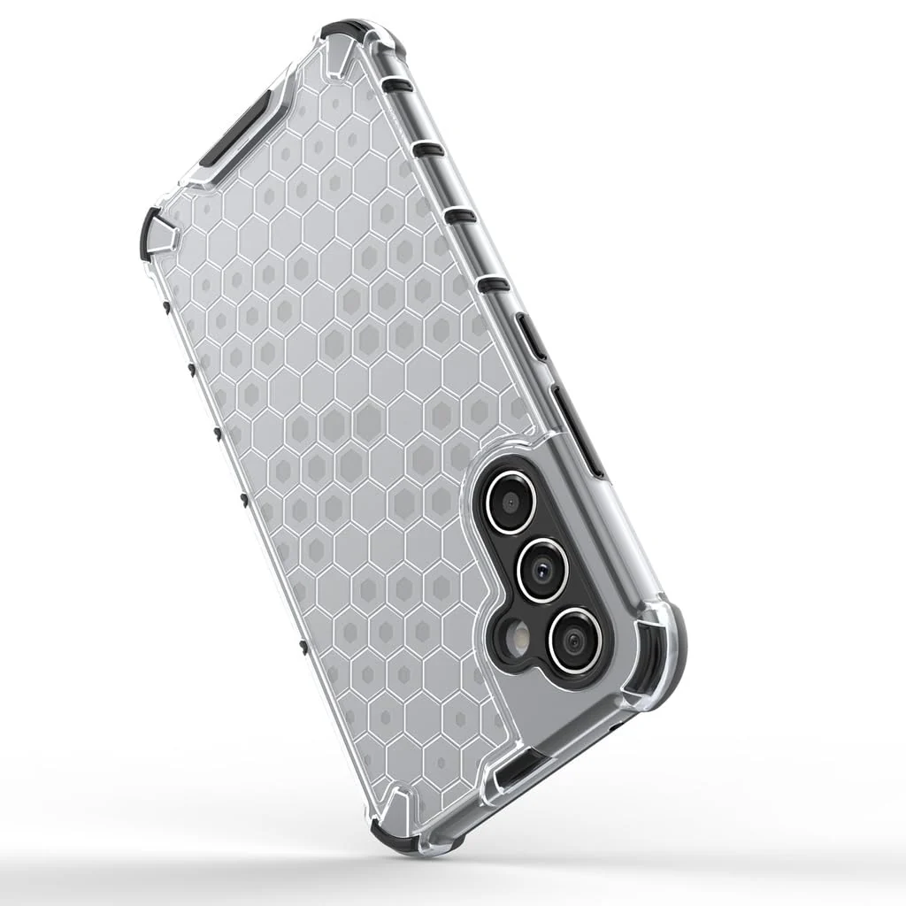 DL3 Mobilak Honeycomb Protective Case for Samsung Galaxy A54 5G, Shock-absorbing protection, Transparent design, Slim, lightweight profile - Clear