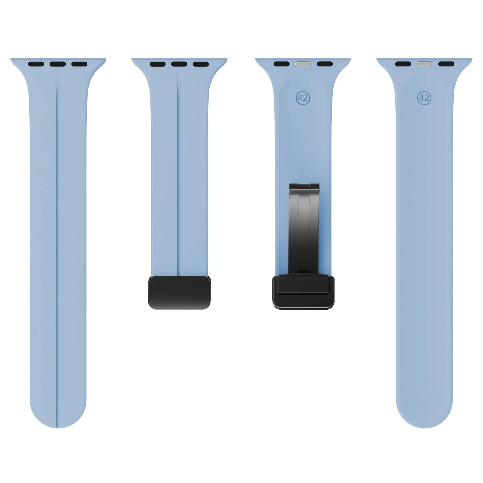 DL3 Mobilak Magnetic Strap for Apple Watch Ultra Band 49mm 45mm 44mm 41mm 40mm 38mm 42mm, Soft Sport Silicone Replacement Wristband Strap for iwatch Series 9 8/7/6/5/4/3/2/SE (38mm/40mm/41mm) - Sky Blue