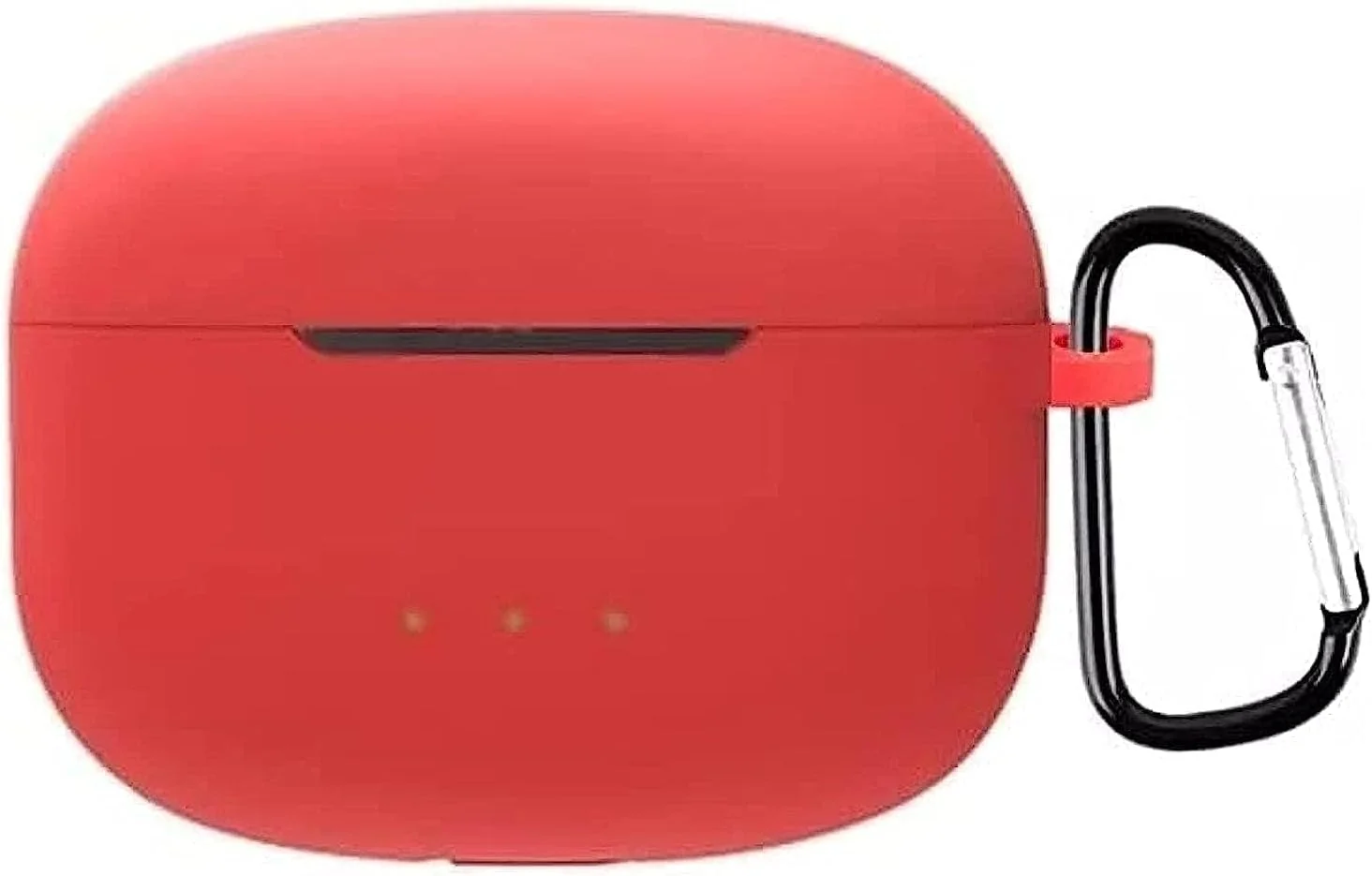 DL3 Mobilak Silicone Case Compatible with Soundcore Life P3 Earbuds, Soft Silicone Protective Case Cover, Shockproof Sleeve with Carabiner - Red
