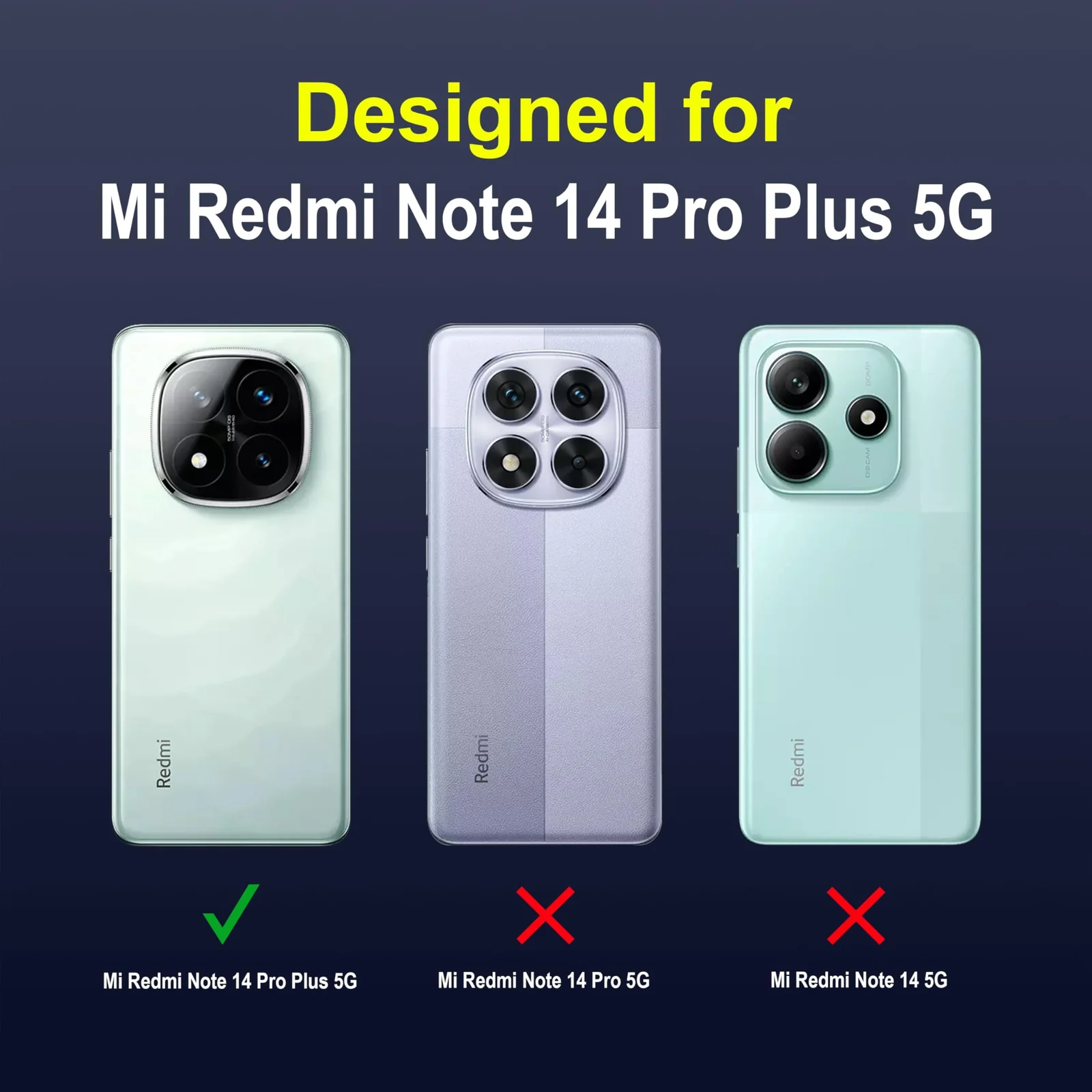 DL3 Mobilak Flexible Silicone and TPU Protective Case with Camera Protection for Xiaomi Redmi Note 14 Pro Plus 5G - Blue