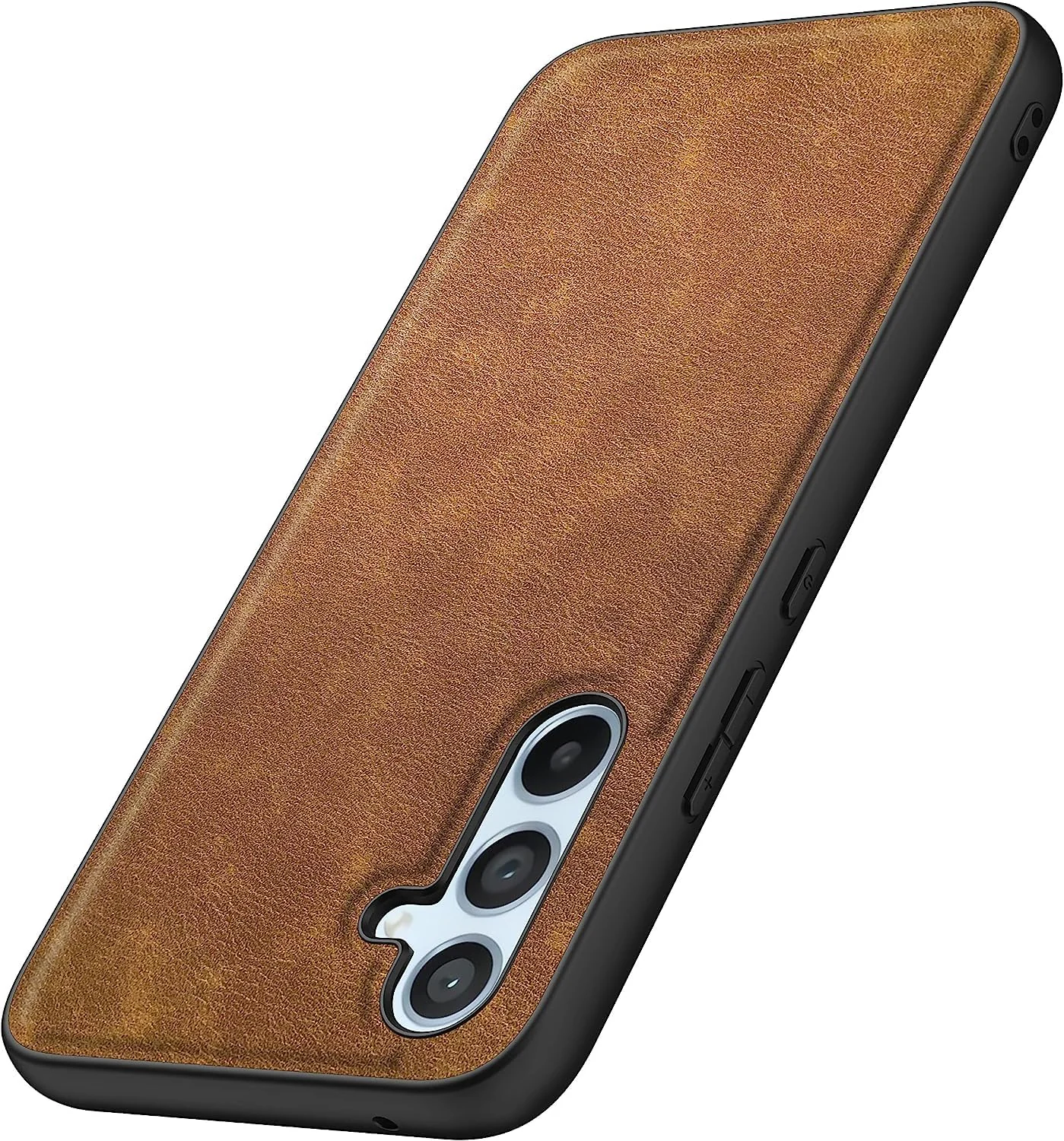 DL3 Mobilak Faux Leather Protective Case for Samsung Galaxy A14 5G / 4G with Camera Protection and Shockproof Design - Brown