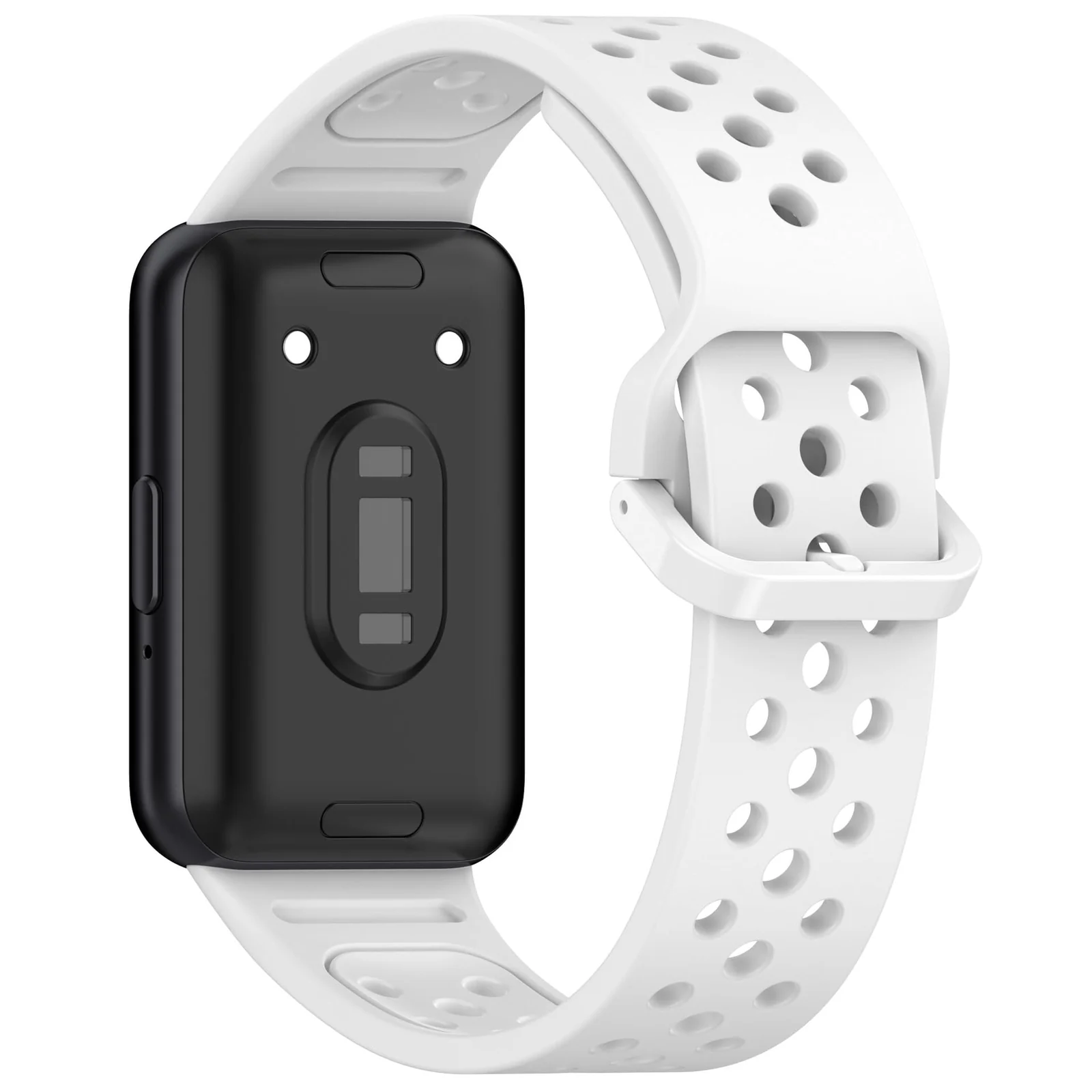 DL3 Mobilak Strap for Samsung Galaxy Fit 3 SM-R390, Women Men Armband, Two Colours Silicone Adjustable Replacement Soft Strap for Samsung Galaxy Fit 3 SM-R390 Fitness Tracker - White