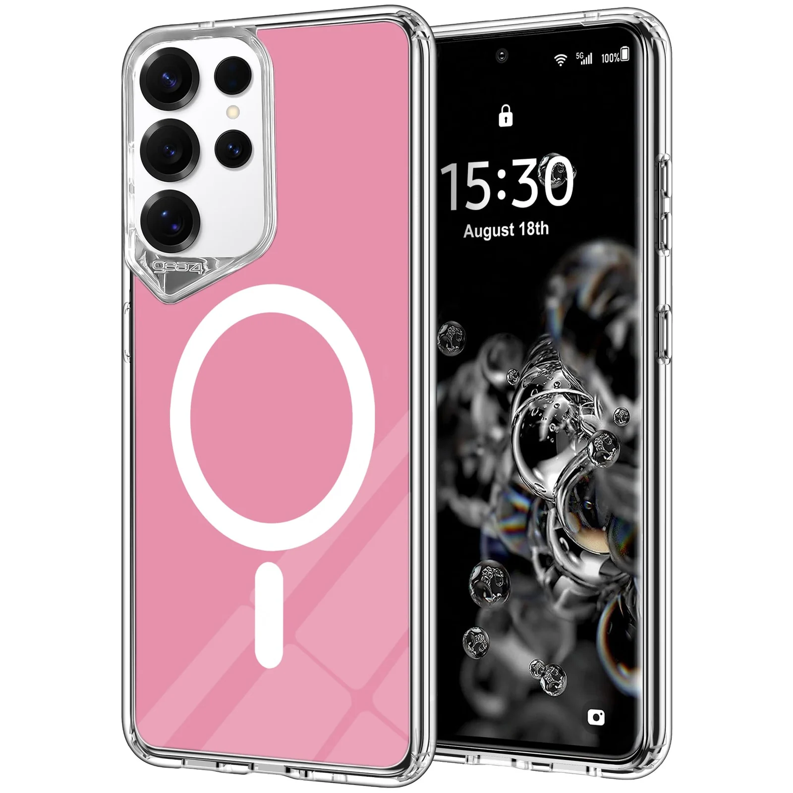DL3 Mobilak Magnetic Case for Samsung Galaxy S26 Ultra, Glossy Colored Back Cover [Compatible with MagSafe] Clear Bumper, Slim Anti-Scratch Durable Protective Phone Case - Pink