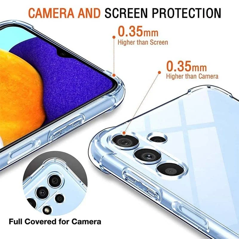 DL3 Mobilak Clear TPU Protective Case for Samsung Galaxy A24 with Camera Protection and Shockproof Design - Clear