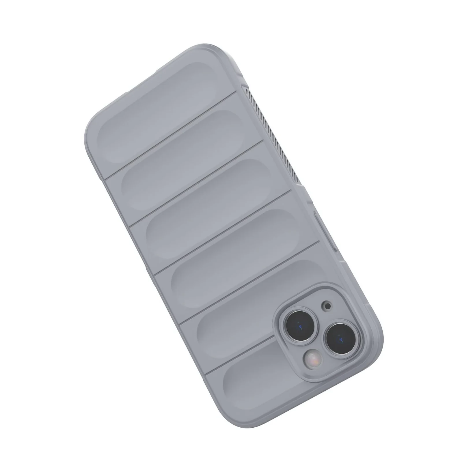 DL3 Mobilak Silicone Case for iPhone 15+ Plus 6.7-Inch Heavy Duty Protective [Slim Fit] Shockproof Soft Flexible Protective Design Shock-Absorption TPU Cover With Camera Protection - Gray