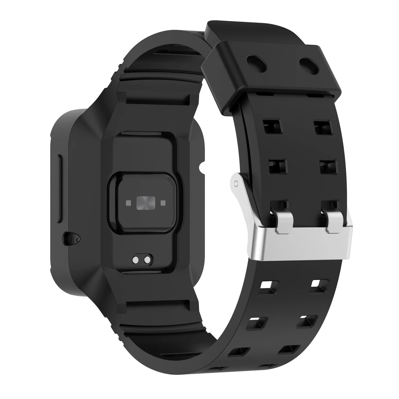DL3 Mobilak Replacement Wrist Band Compatible with Xiaomi Redmi Watch 2 Lite/Mi Watch Lite/Poco Watch/Redmi Watch 2/Horloge 2, Adjustable Soft Silicone Wrist Strap with Cover - A. Black