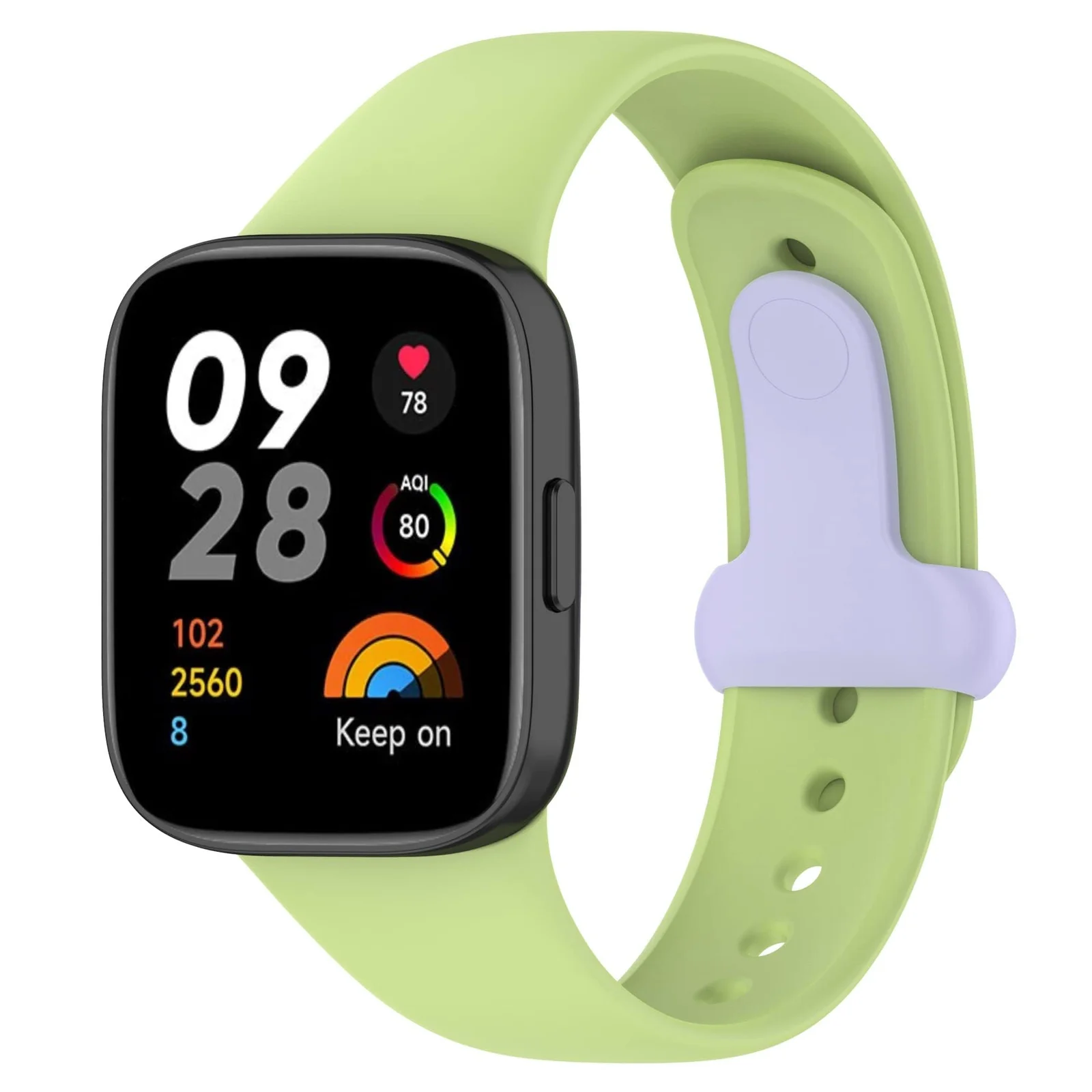 DL3 Mobilak Strap for Xiaomi Redmi Watch 3 Only, Soft Silicone Watch Band with Secure Buckle, Sport Replacement Wristband Bracelet Strap for Men & Women - Lime Green