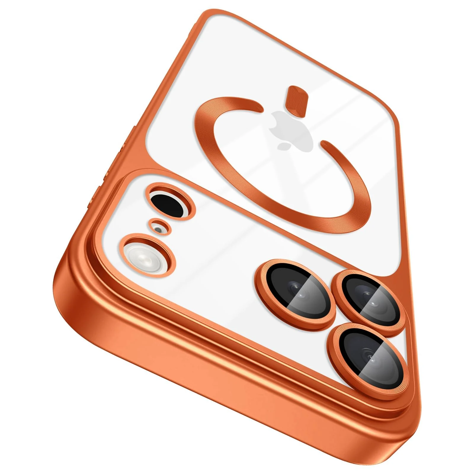 DL3 Mobilak Plated-Edge Protective Case for iPhone 17 Pro, Compatible with MagSafe accessories, Supports wireless charging, Camera protection - Orange Matte