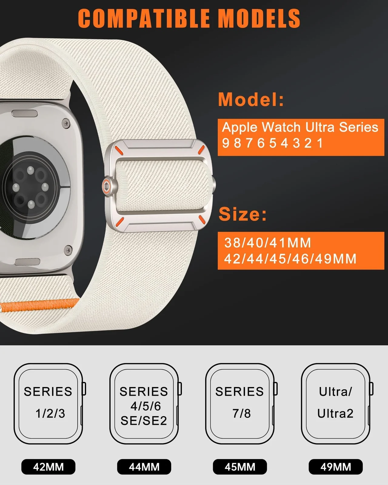 DL3 Mobilak Strap Compatible with Apple Watch Ultra/Ultra 2 Strap 49mm 46mm 45mm 44mm 42mm, Nylon Sport Band for iWatch Ultra SE Series 10 9 8 7 6 5 4 3 2 1, Men - Kashmir