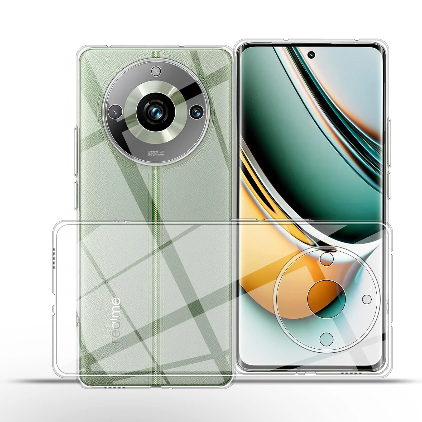 DL3 Mobilak Case Compatible with realme 11 Pro / 11 Pro+ Plus 5G Case Crystal Soft TPU Gel Case Flexible Silicone Anti-Scratch Camera Protection TPU Cover - Clear