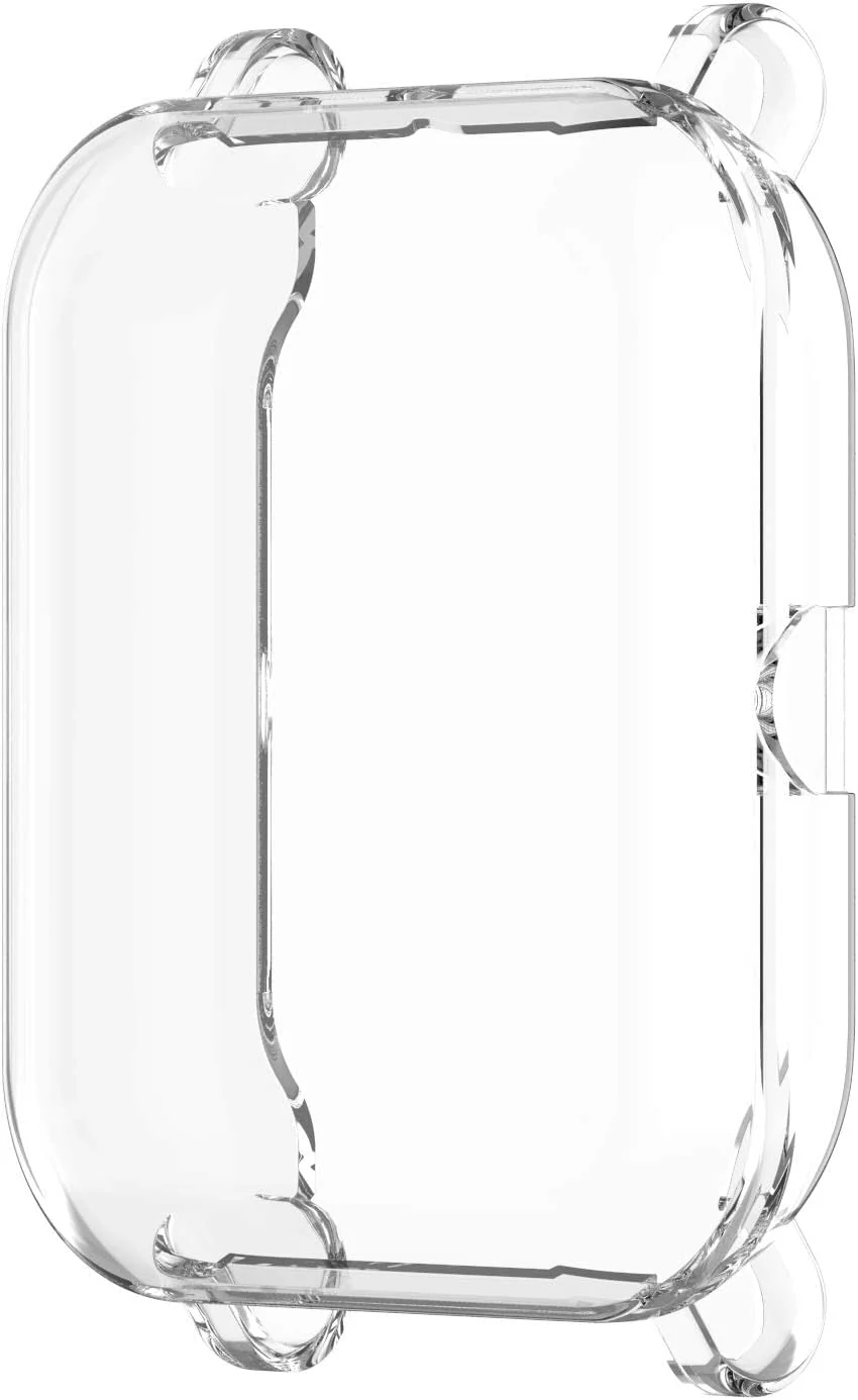 DL3 Mobilak Case Compatible with Amazfit GTS 2 Mini/Bip U Pro/Bip S/Bip Lite Case All-Around Screen Protector Watch Soft TPU Shockproof Cover Slim Guard Thin Bumper Shell Protector - Clear