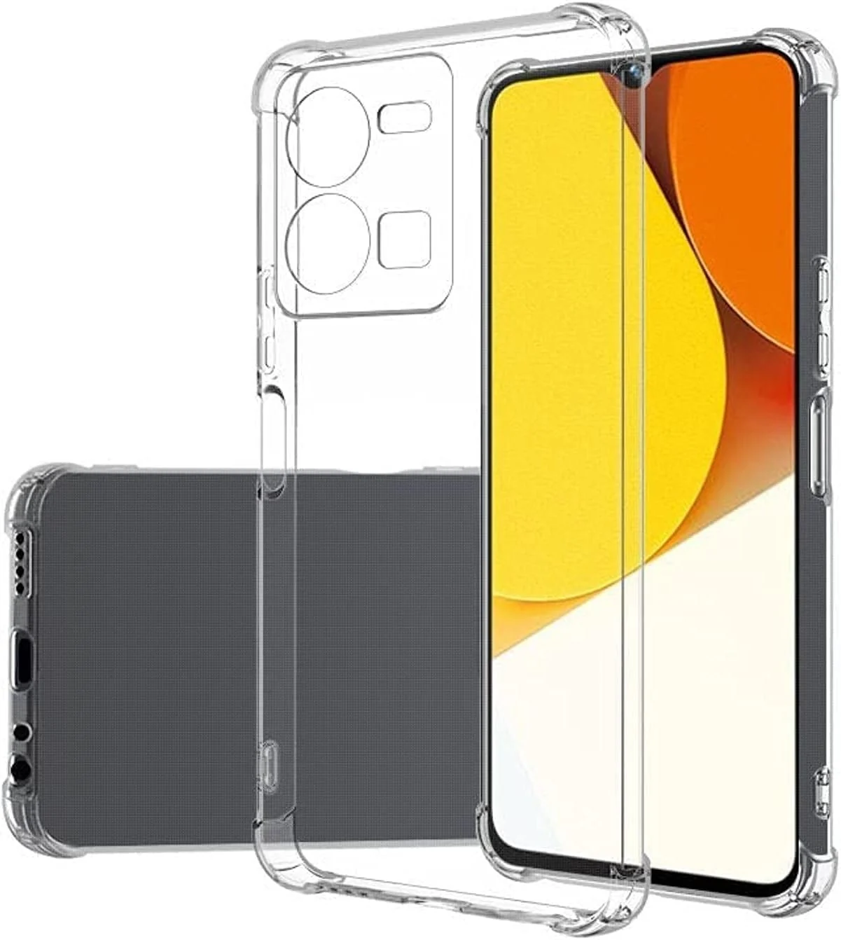 DL3 Mobilak Clear TPU Case for vivo V25e / vivo V25 5G, Camera protection, Shock-absorbing protection, Scratch-resistant surface - Clear