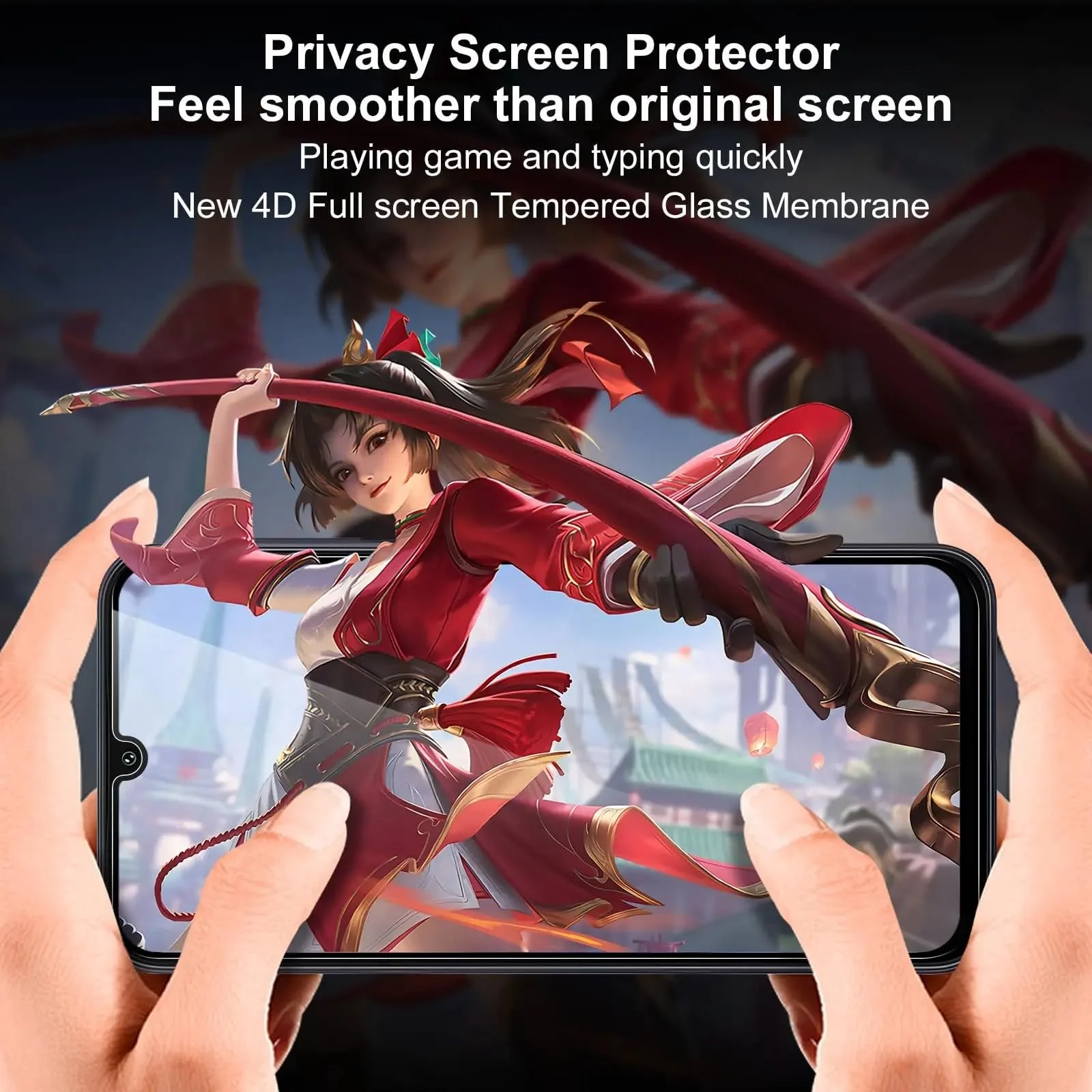 DL3 Mobilak Privacy Full Glass Screen Protector For Samsung A15 - Black