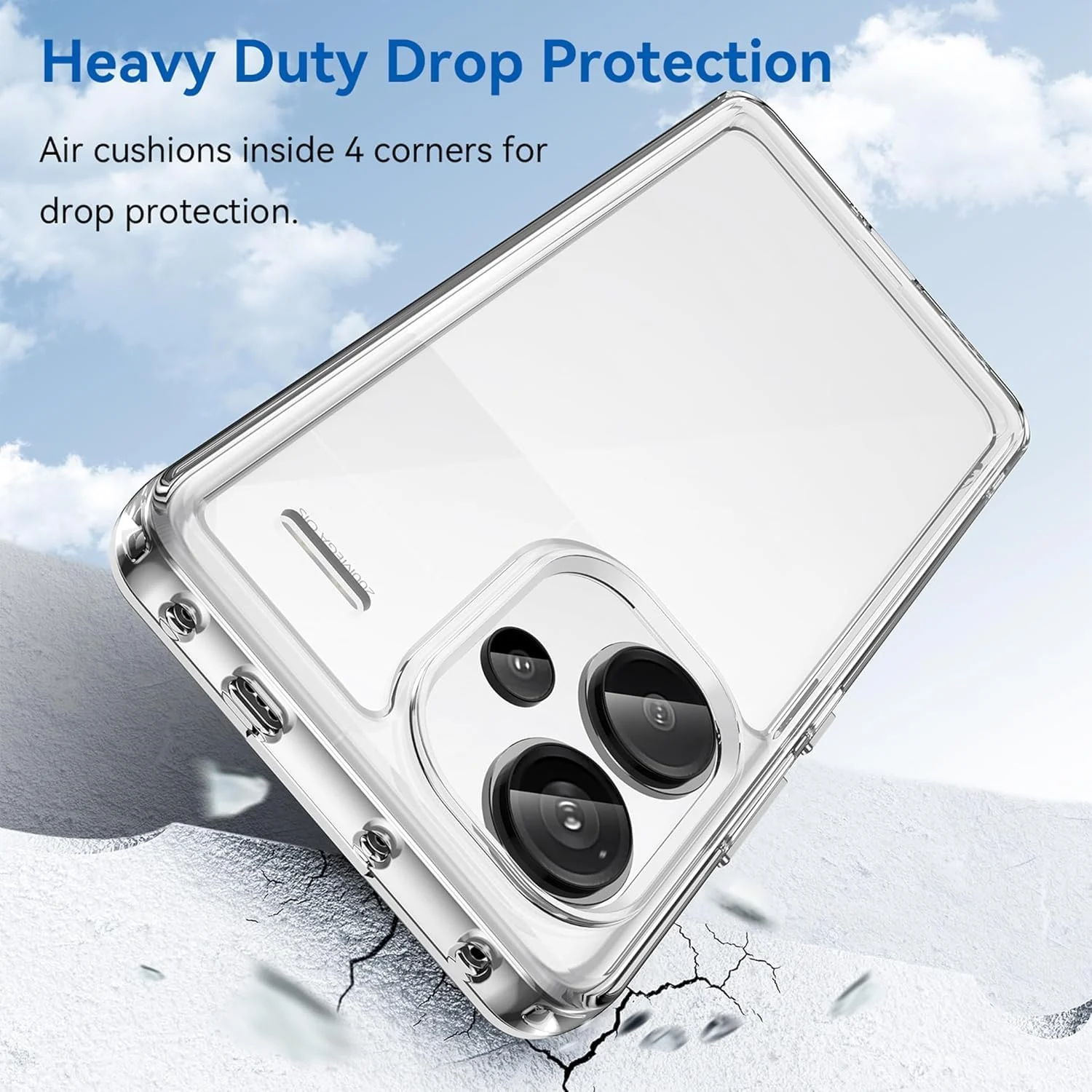 DL3 Mobilak Case Compatible with Xiaomi Redmi Note 13 Pro 4G/Poco M6 Pro 4G (Not Fit 5G) Case Crystal Soft TPU Gel Case Flexible Silicone Anti-Scratch TPU Cover - Clear