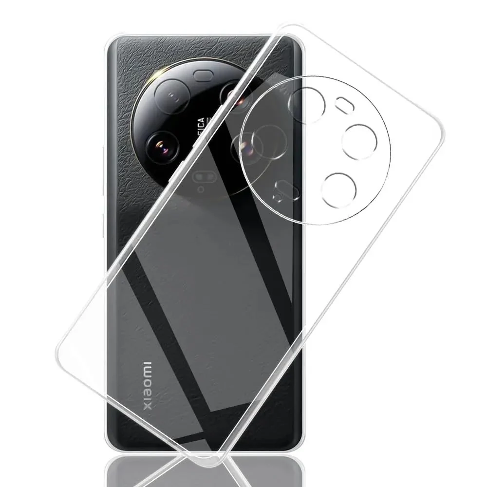 DL3 Mobilak Case Compatible with Xiaomi 13 Ultra Case Crystal Soft TPU Gel Case Flexible Silicone Anti-Scratch Camera Protection TPU Cover - Clear