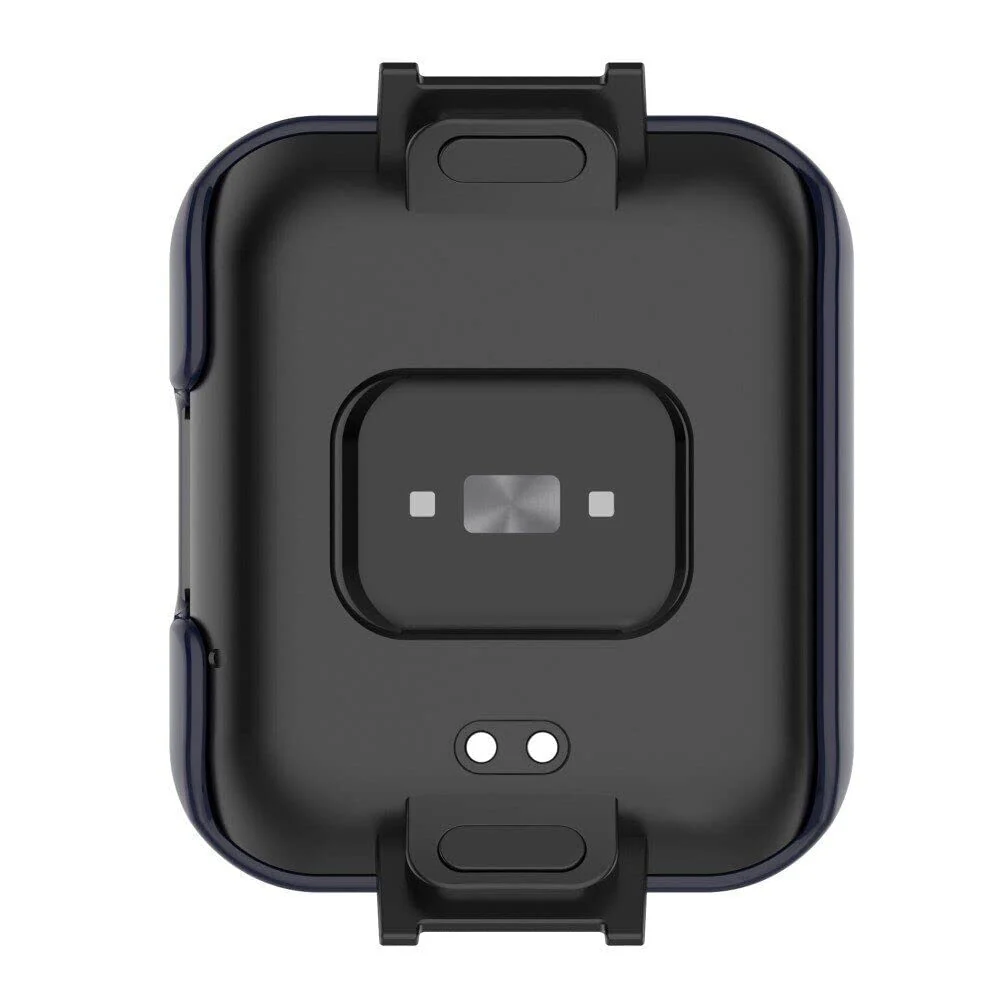 DL3 Mobilak Protective Case Compatible with Xiaomi Mi Redmi Watch 2 Lite, 9H Hardness PC Case Bumper Full Slim Protective Cover with Tempered Glass For Redmi Watch2 Lite - Blue