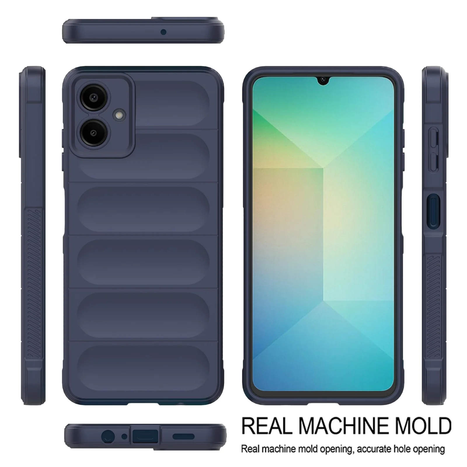 DL3 Mobilak Flexible Silicone and TPU Protective Case with Camera Protection for Samsung Galaxy A06 - Blue