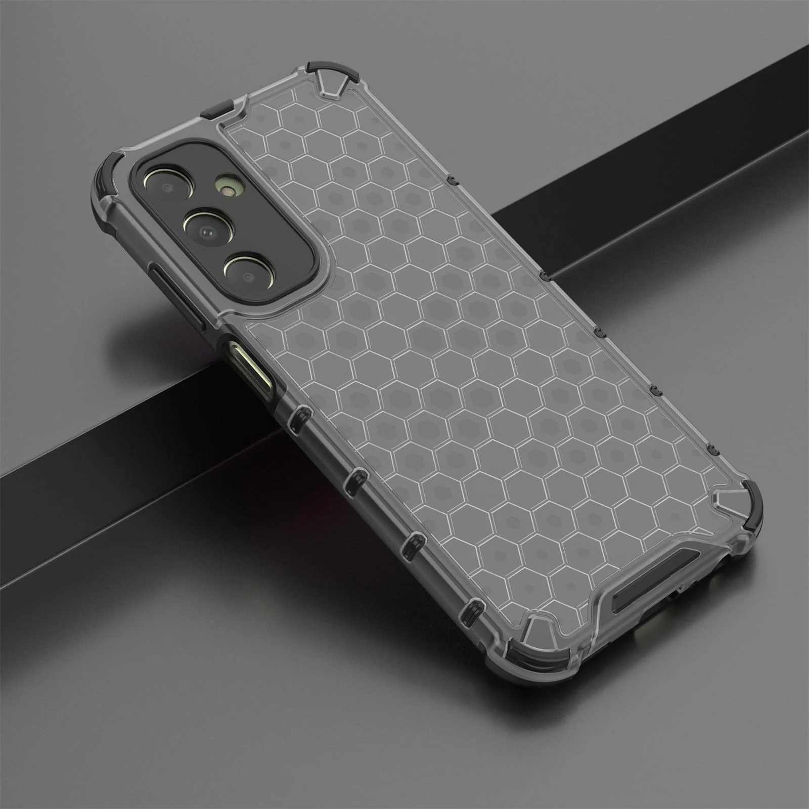DL3 Mobilak Clear PC and TPU Protective Case for Samsung Galaxy A25 5G with Shockproof Design - Black