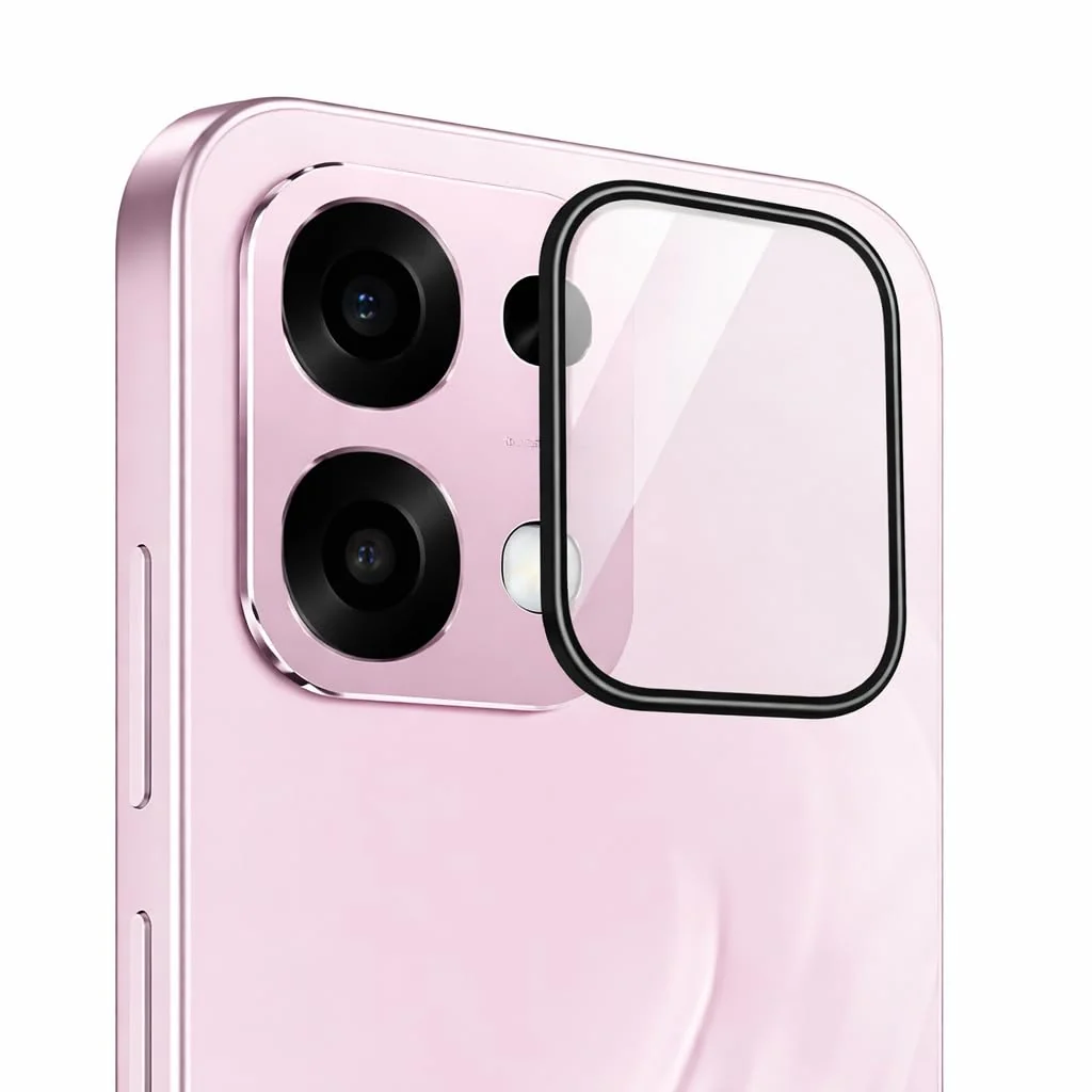 DL3 Mobilak Camera Lens Protector for OPPO A6 Pro 5G /4G Accessories, 9H Tempered Glass Metal Individual Ring Camera Cover Screen Protector, Case Friendly, Anti Scratch - Black
