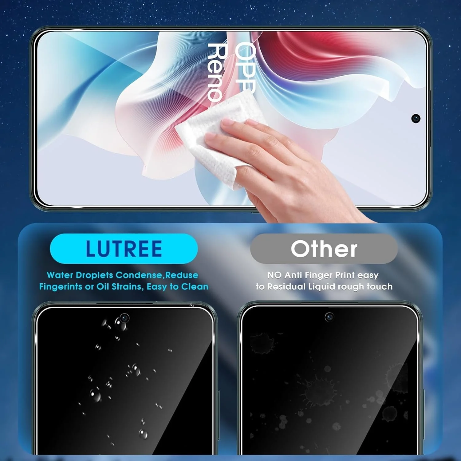 DL3 Mobilak 5D Full Glass Screen Protector For OPPO Reno 11F Black Frame - Clear