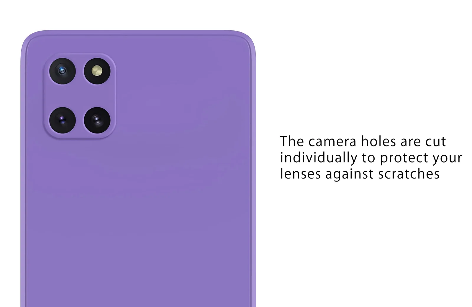 DL3 Mobilak Liquid Silicone Case for Samsung Galaxy Note 10 Lite, Shock-absorbing protection, Scratch-resistant surface, Soft microfiber lining - Light Purple