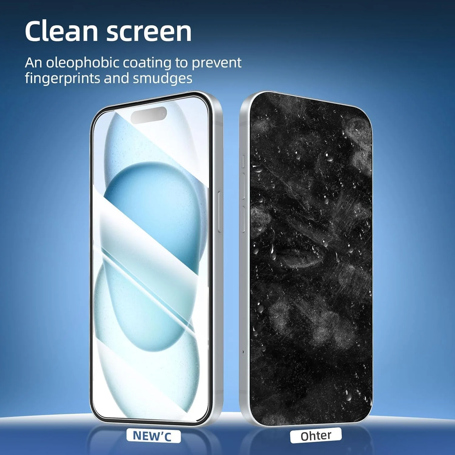 DL3 Mobilak for iPhone 15 Plus 6.7 Tempered Glass Screen Protector, 9H Hardness Anti-Scratch Tempered Glass flim, Case Friendly, Anti-Scratch - Clear