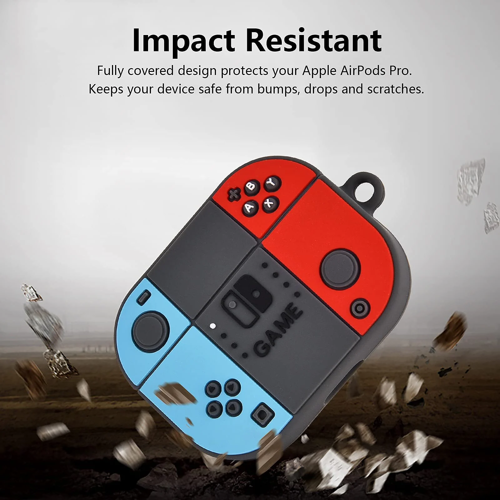 DL3 Mobilak Case Compatible with AirPods Pro Soft Silicone Shockproof Cover Compatible with AirPods Pro, New 3D Cute Cartoon Creative Fun Case Skin with Keychain Design - Style 9